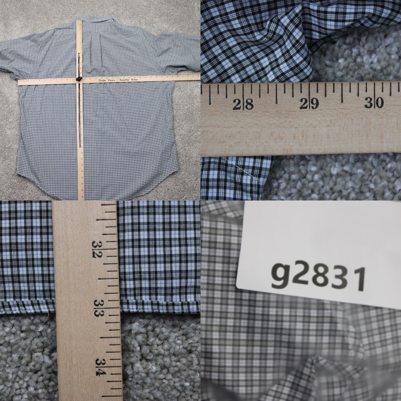 Ralph Lauren Ralph Lauren Yarmouth Dress Shirt Mens 17 1/2 35 Black/Blue/White Cotton L/S Shirt Mens Regular 100% Cotton Solid Logo Preppy Classic Women? No Size 48R - 8 Thumbnail