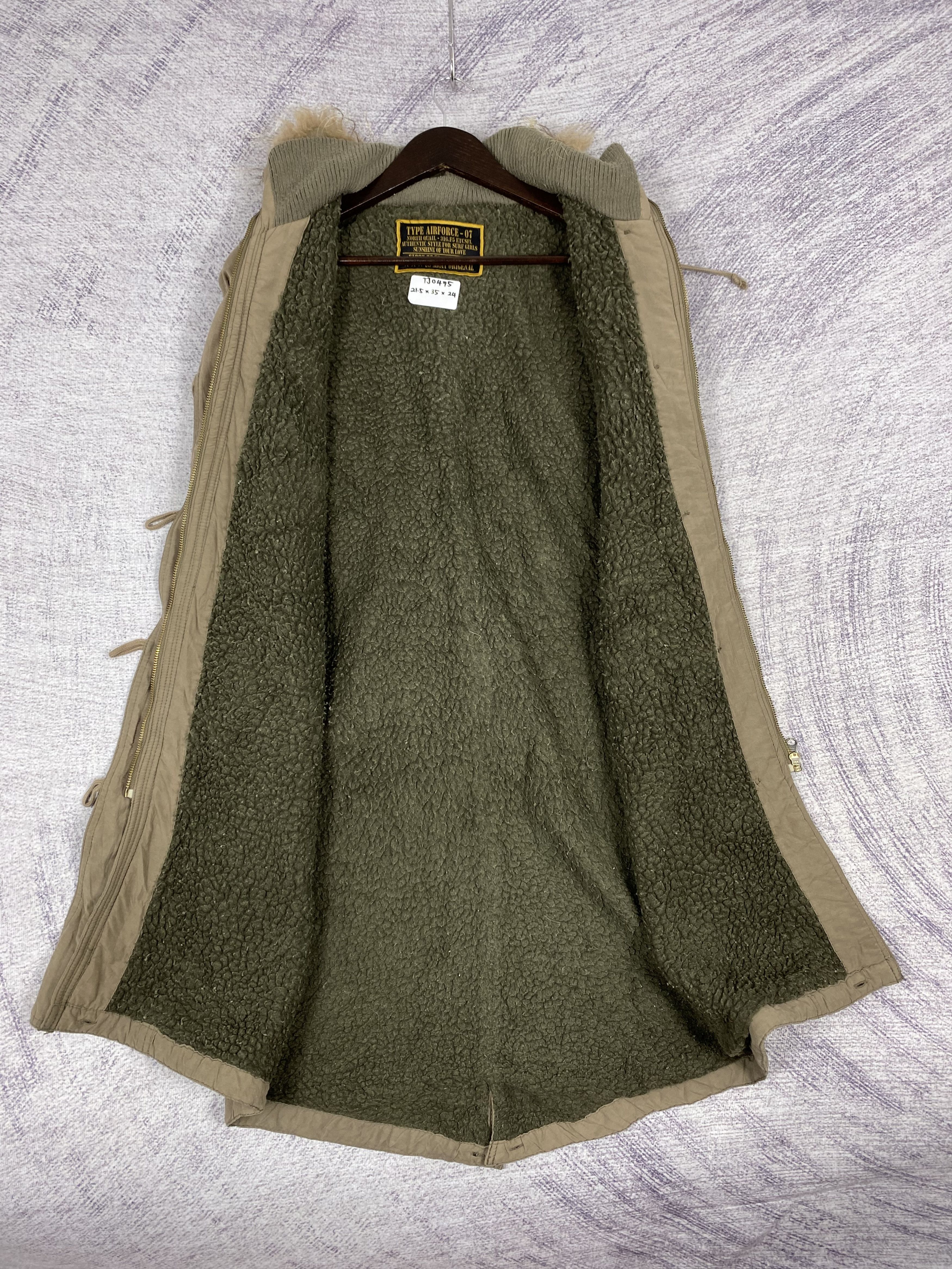 Vintage Vintage Air Force - 07 Hoodie Sherpa Lining Parkas Jacket Size US L / EU 52-54 / 3 - 7 Thumbnail