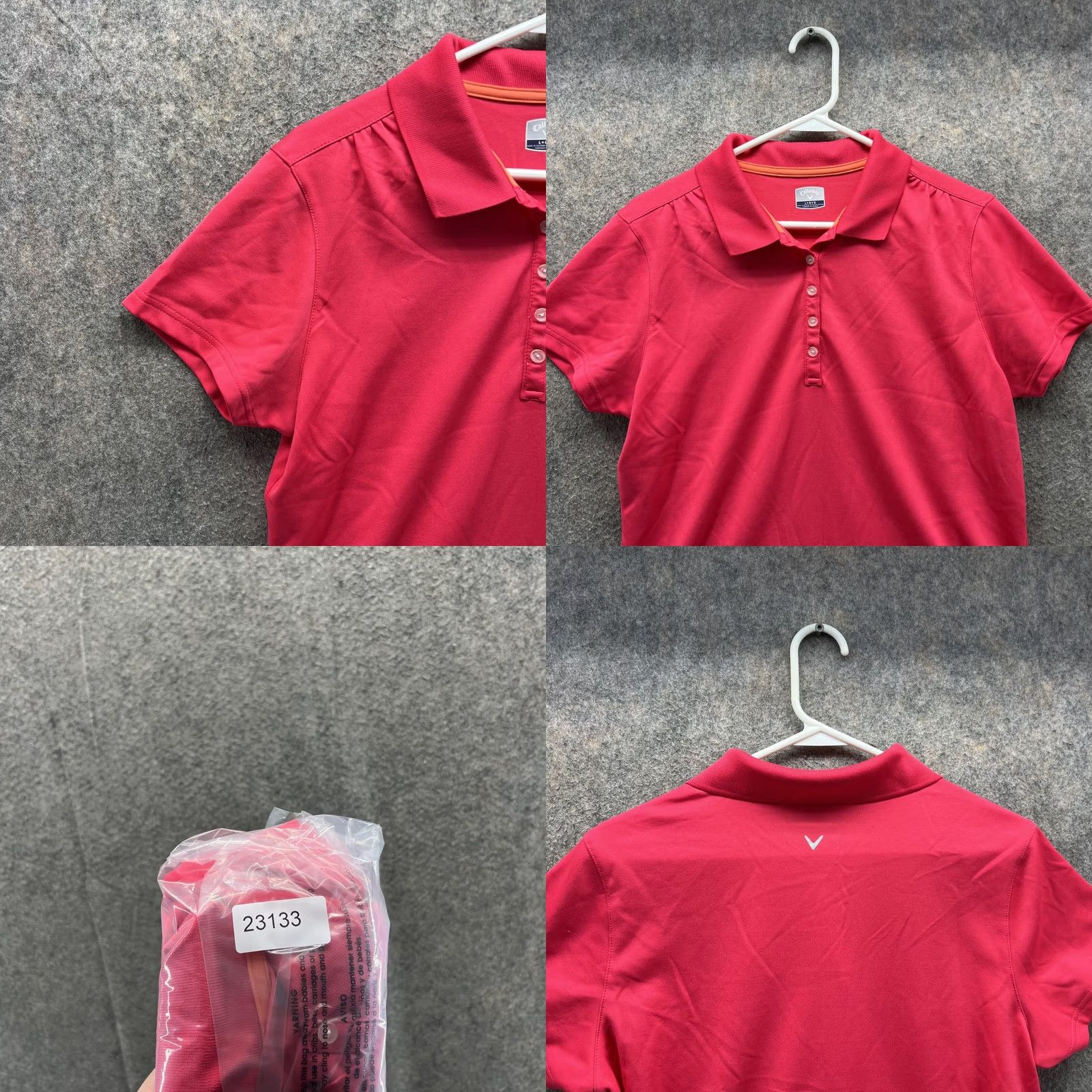 Callaway Callaway Polo Shirt Women Large Pink Polyester Logo Preppy Golf Shirt Ladies Casual Size L / US 10 / IT 46 - 8 Thumbnail