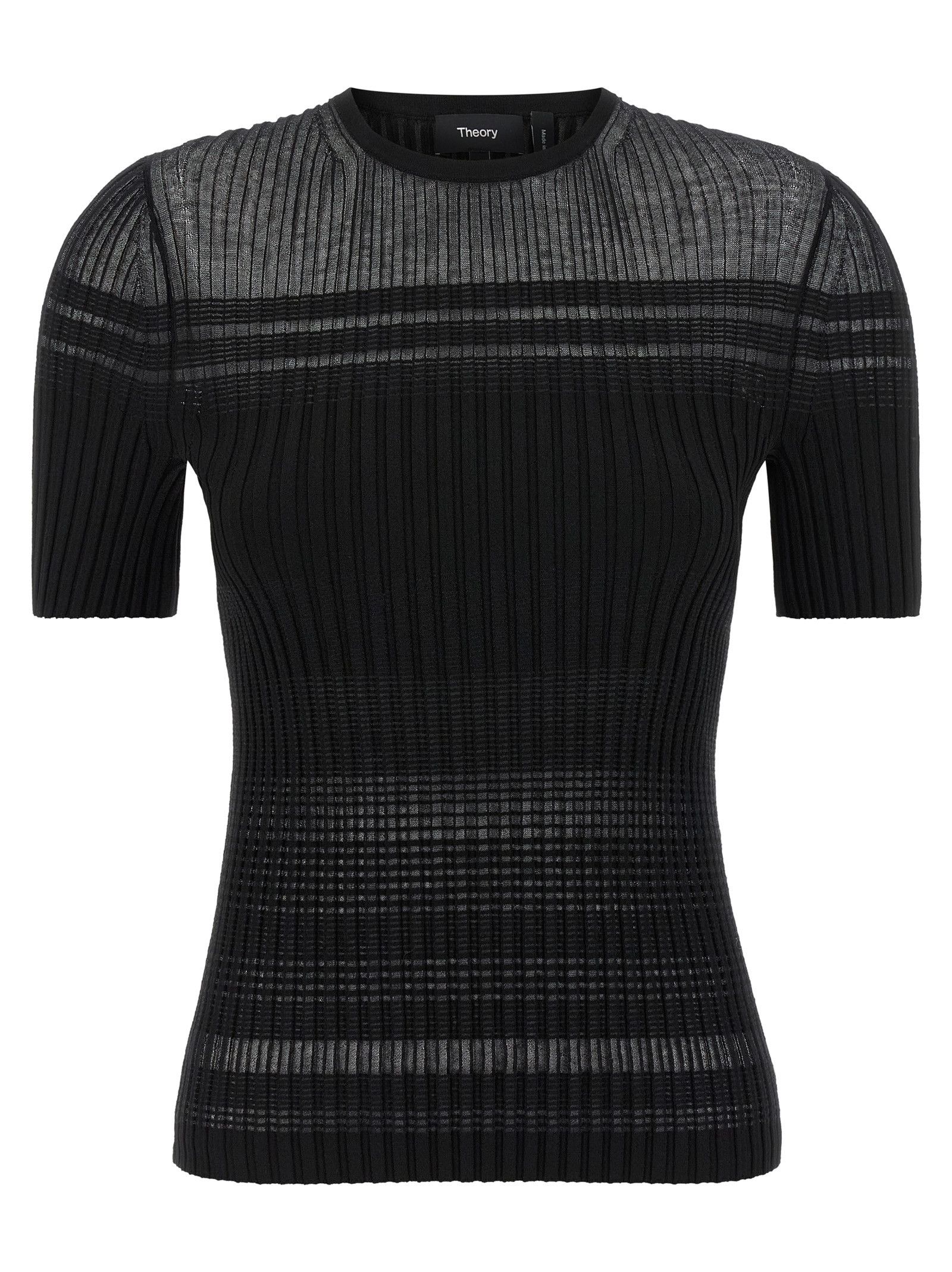 Theory Ribbed T-shirt Size L / US 10 / IT 46 - 1 Thumbnail