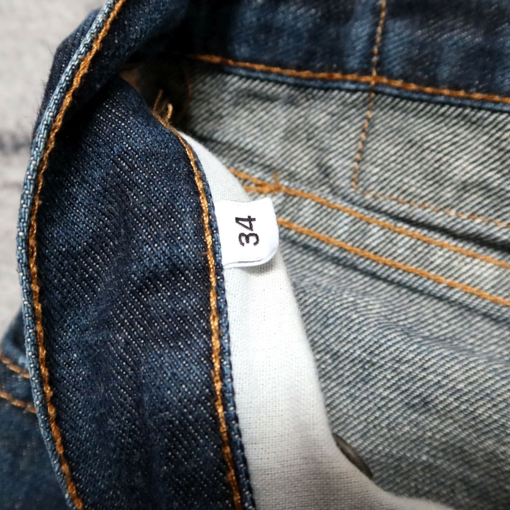 Gustin Gustin Jeans Denim Dark Wash Vintage Size 31-32 Straight Mens Regular 34 Inseam Distressed Selvedge Jeans Size US 31 - 5 Thumbnail