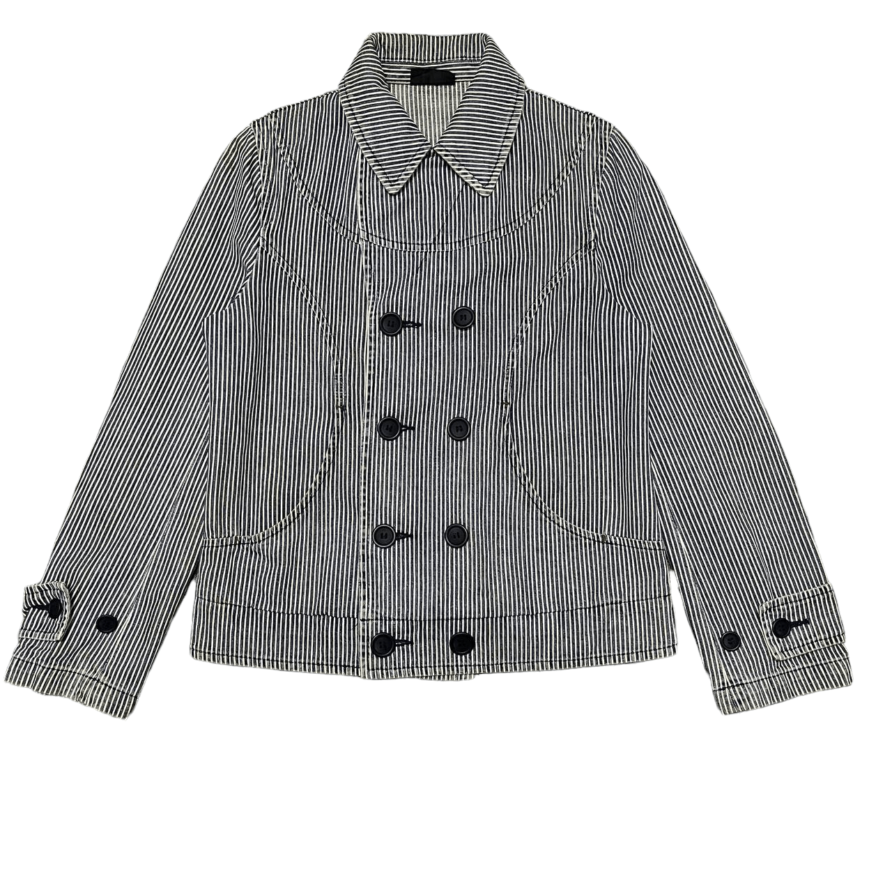 Japanese Brand Vintage A/T Atsuro Tayama Hickory Coat Jacket Unisex Size US S / EU 44-46 / 1 - 1 Thumbnail