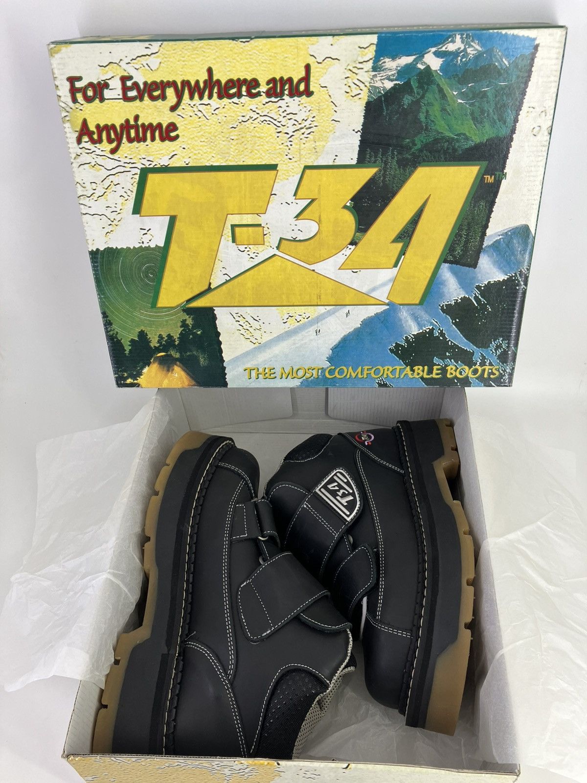 Vintage T34 Nifty genuine leather rubber chunky platform 90s00s Size US 7 / EU 40 - 6 Thumbnail