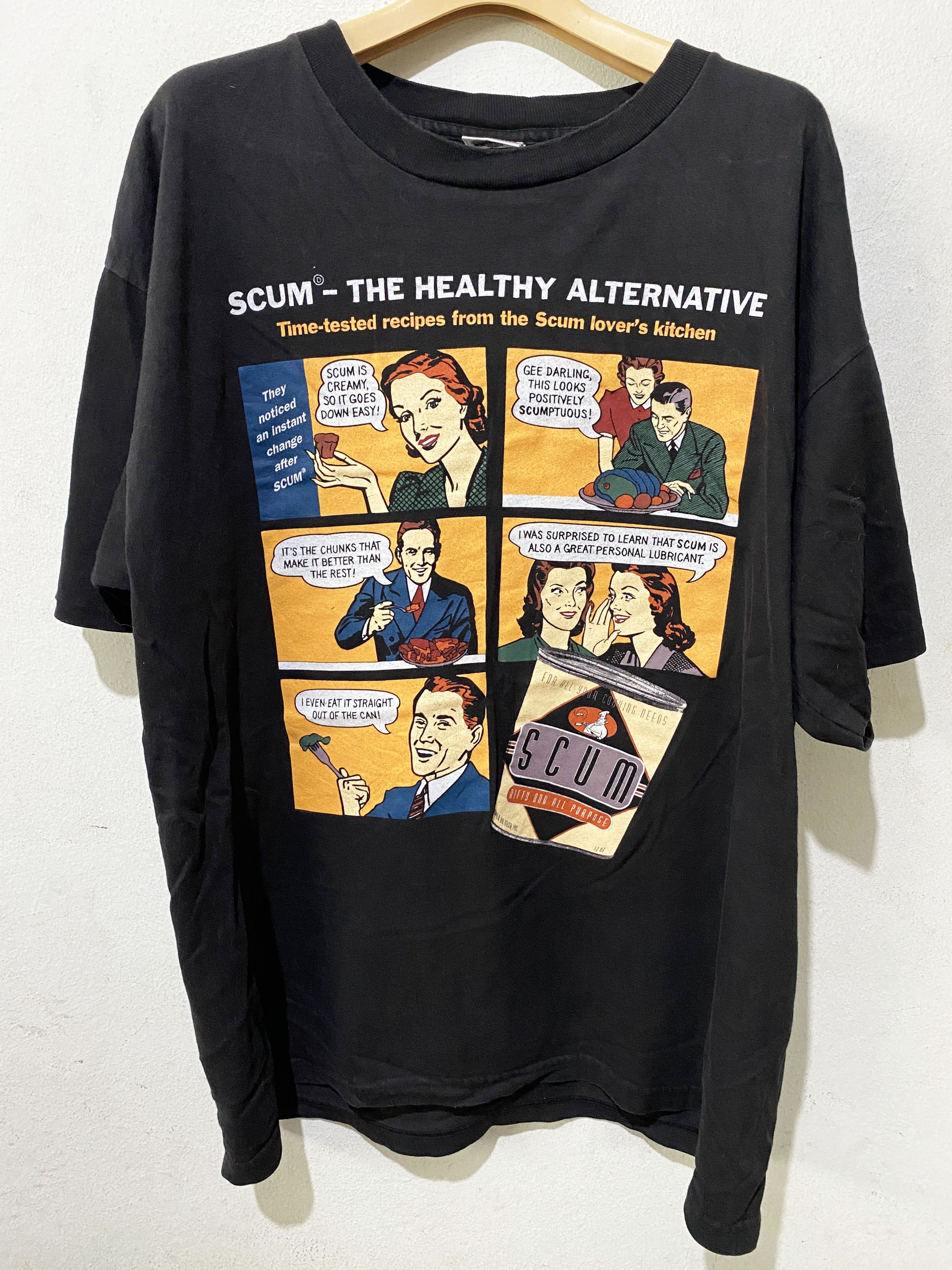 Vintage 1994 Dada Scum Comic Strip band Shirt