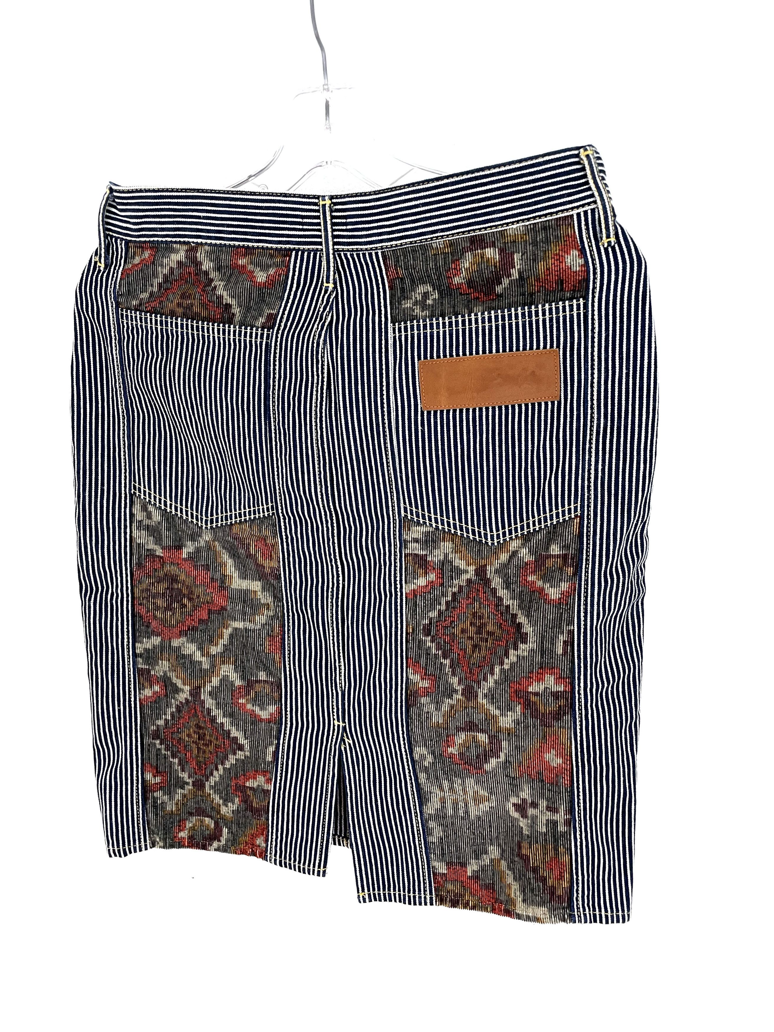 Kapital Ortega Corduroy Hickory Stripe Skirt Size 30" / US 8 / IT 44 - 8 Thumbnail