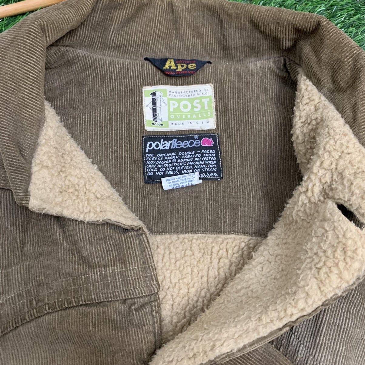 Bape Vintage Bathing Ape Corduroy Jacket Polarfleece Size US XL / EU 56 / 4 - 18 Thumbnail