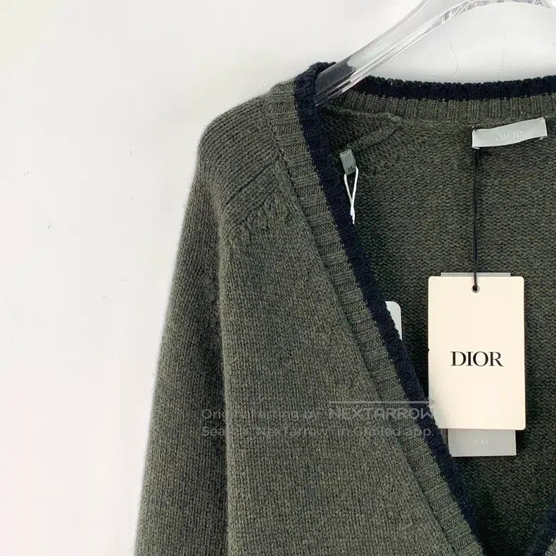 Dior Dior Dark green logo letter embroidery wool V-neck single- Size US M / EU 48-50 / 2 - 3 Thumbnail