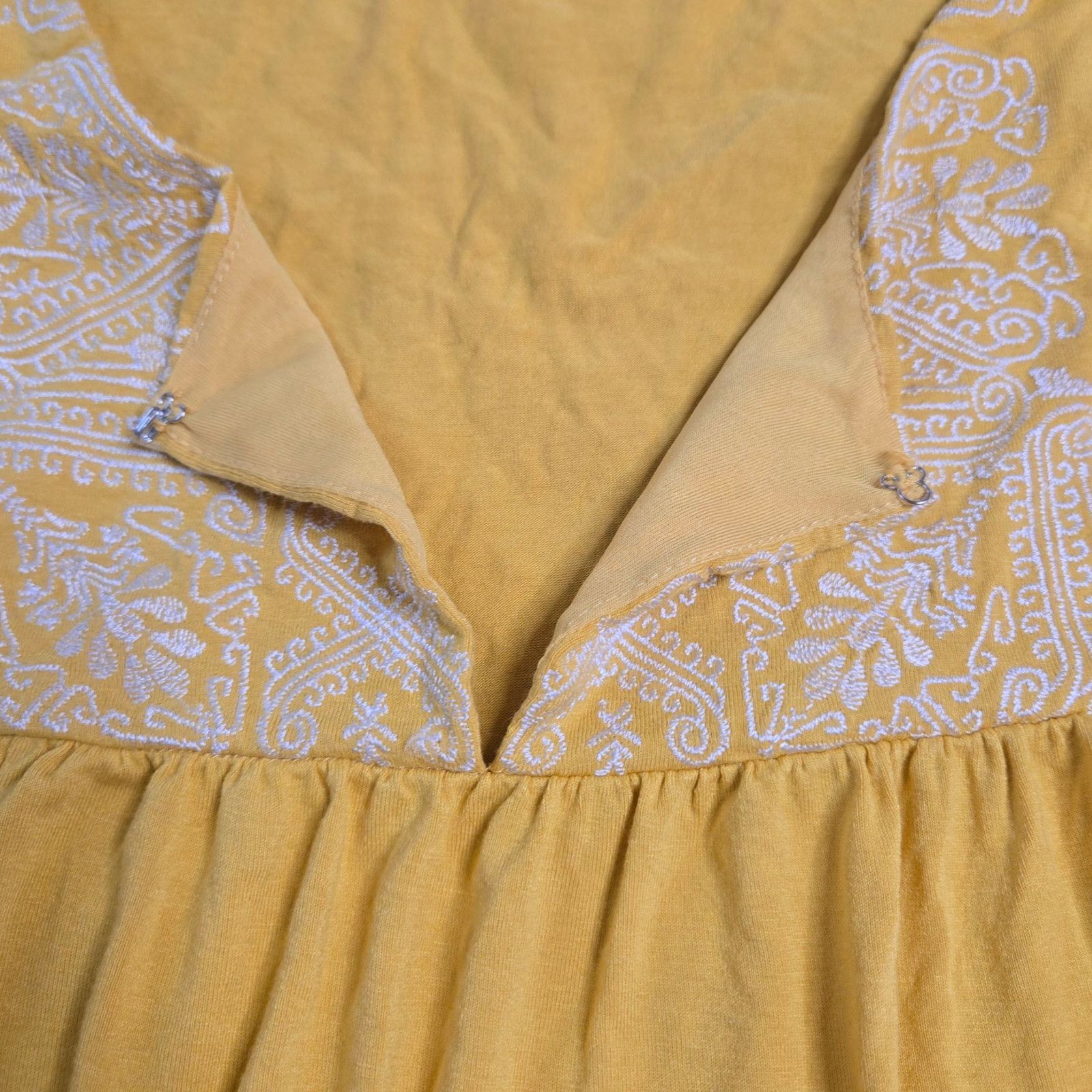Adrianna Papell Adrianna Papell Yellow Sleeveless Boho Blouse Size 2X Size XXL / US 16-18 / IT 52-54 - 3 Thumbnail