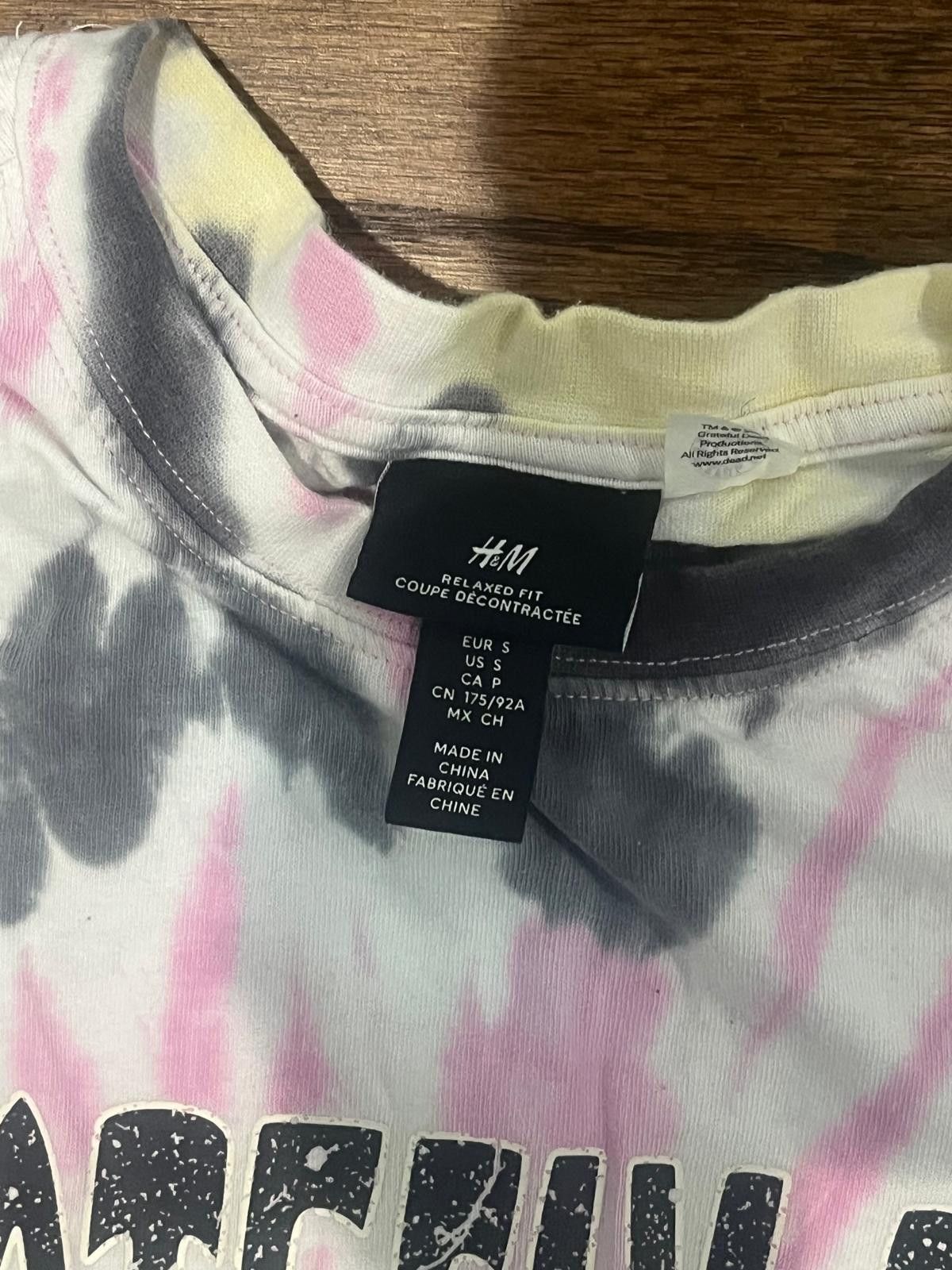 Band Tees × Grateful Dead × Vintage Grateful Dead Skull H&M Tie-Dye T-Shirt Pink Gray Vintage Size US S / EU 44-46 / 1 - 3 Thumbnail