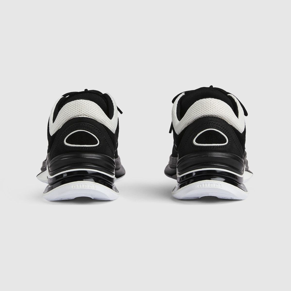 Gucci o1s1wg110425 Women's Gucci Run Sneakers in White & Black Size US 4.5 / IT 34.5 - 4 Thumbnail