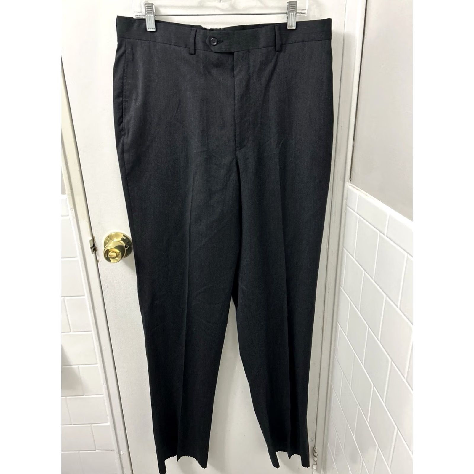 Jos. A. Bank VINTAGE? No. Jos A Bank Signature Collection Dress Pants Mens 35x37 Gray Wool NWT Size US 35 - 2 Thumbnail