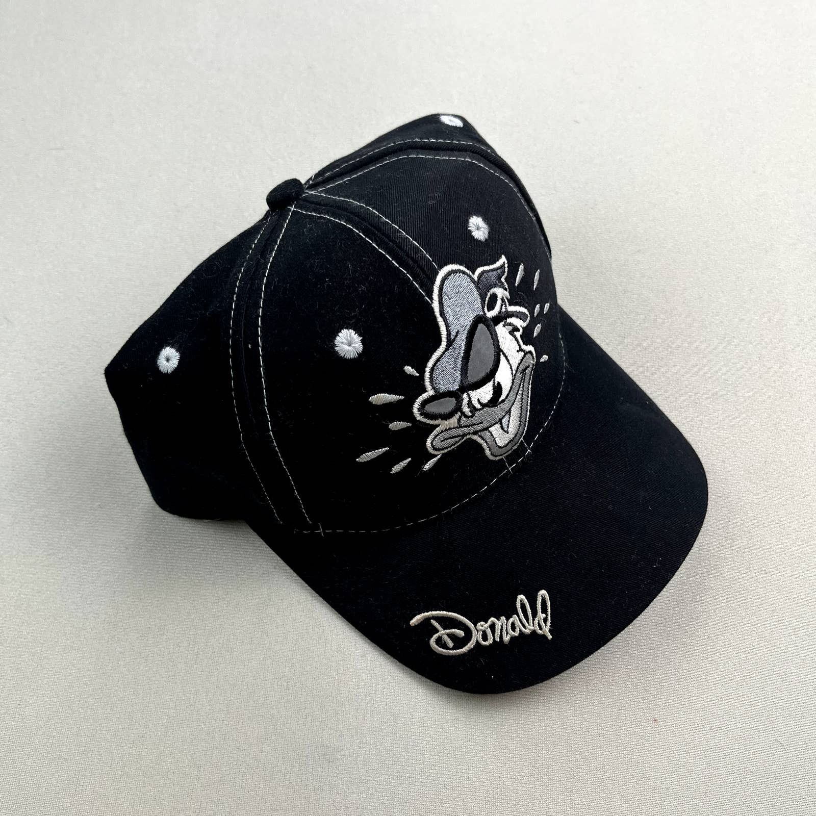 vintage-vintage-disney-donald-duck-hat-cap-snapback-black-mickey-90s
