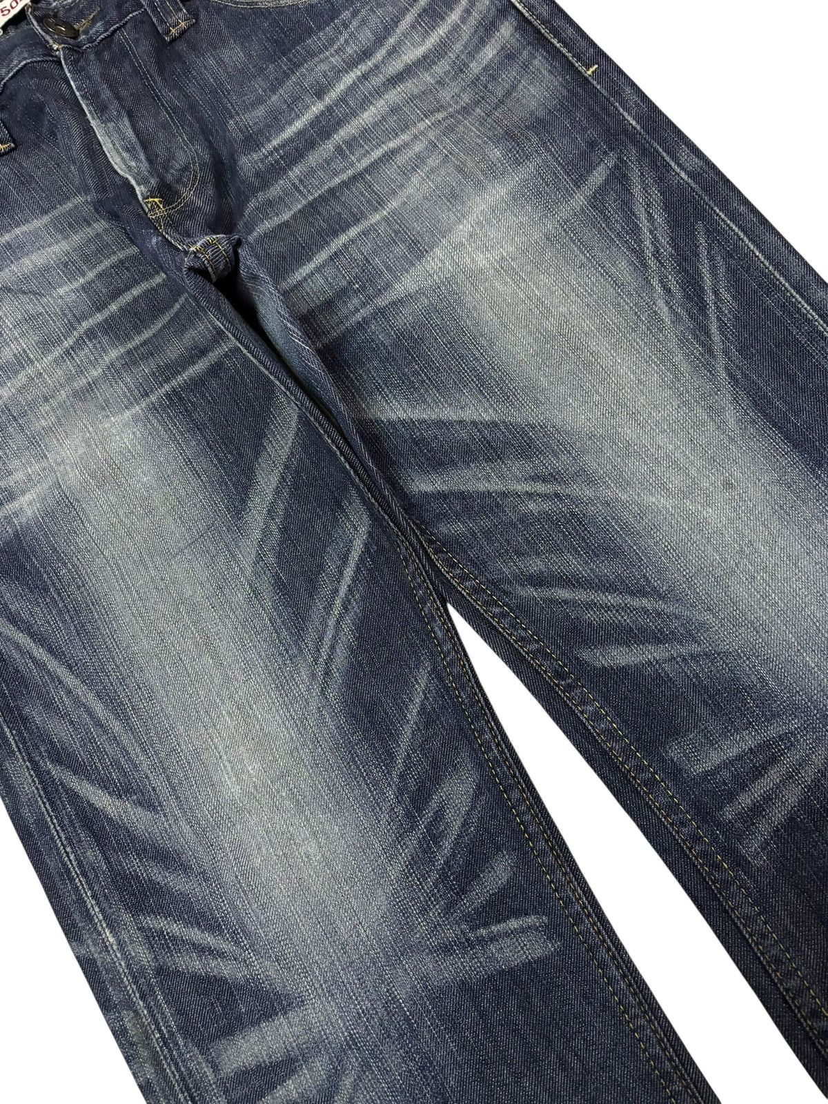 Levi's Vtg 90s Levis 504 Faded Distressed Jeans Size US 33 - 3 Thumbnail