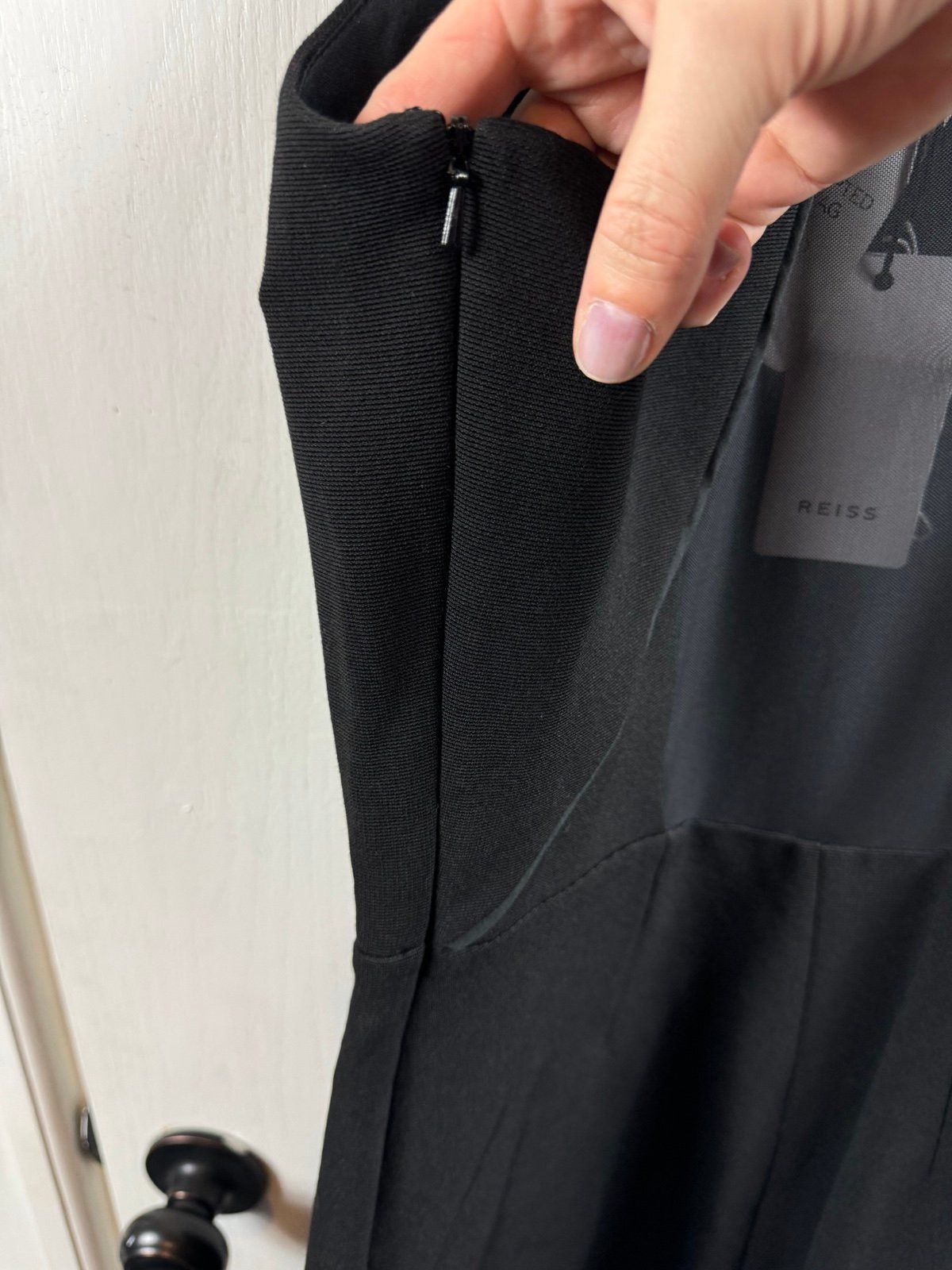 Reiss REISS Angelica sheer back dress bodycon cocktail LBD dress Size S / US 4 / IT 40 - 7 Thumbnail