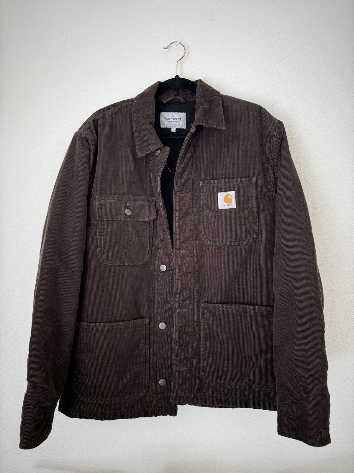 Carhartt Wip Carhartt Wip Brown Corduroy Padded Michigan Jacket Size US M / EU 48-50 / 2 - 1 Thumbnail