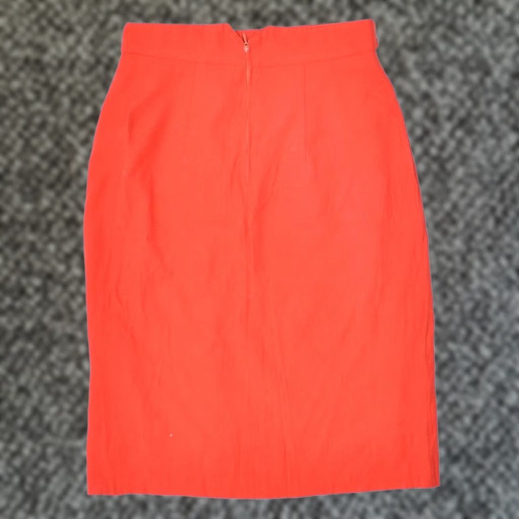 Vintage VINTAGE Womens High Waist Pencil Skirt Red Viscose W26 Small Size 26" / US 2 / IT 38 - 1 Thumbnail