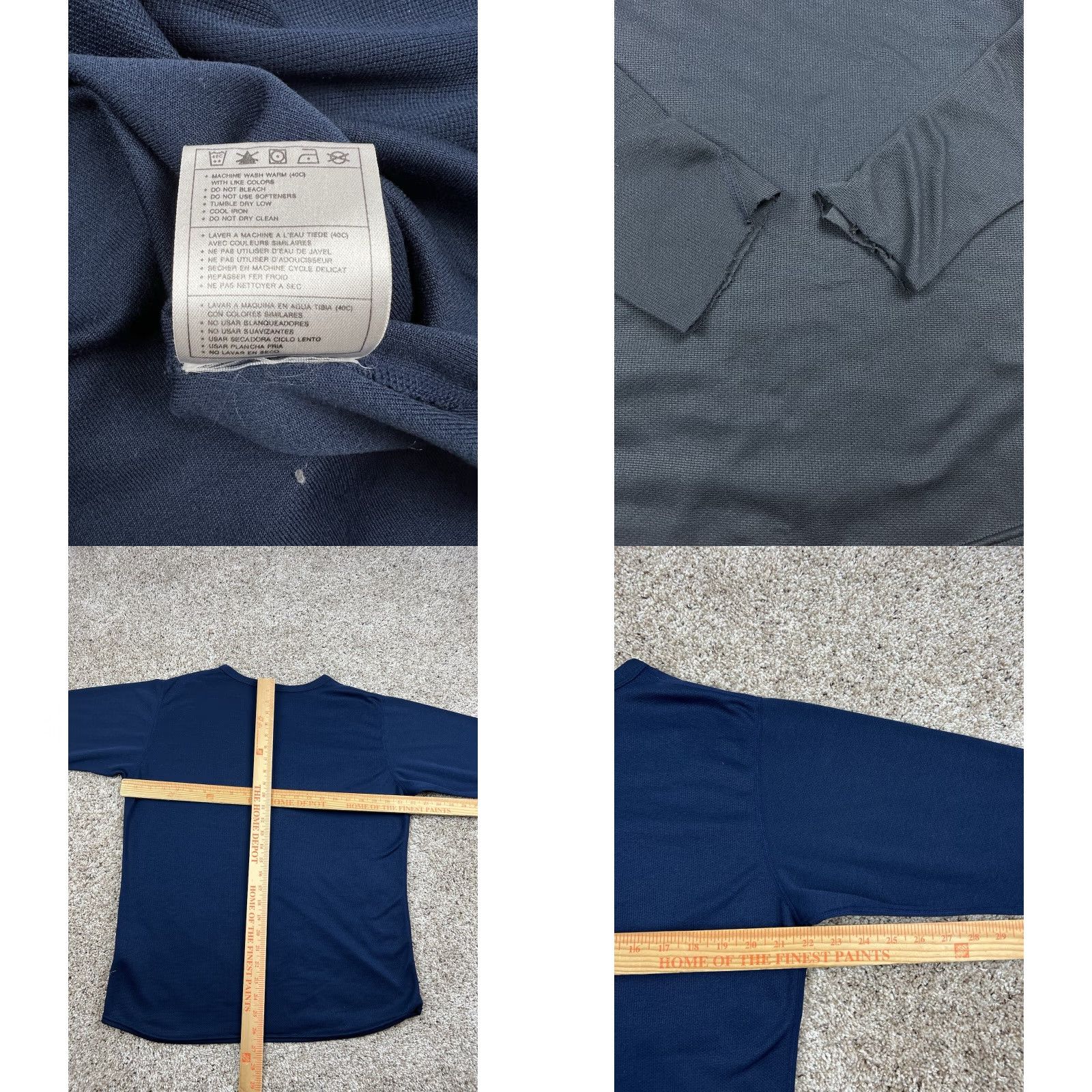 Nike VINTAGE Nike Shirt XL Blue Dri-FIT Long Sleeve Swoosh Training USA Made Y2K Mens Size US XL / EU 56 / 4 - 8 Thumbnail