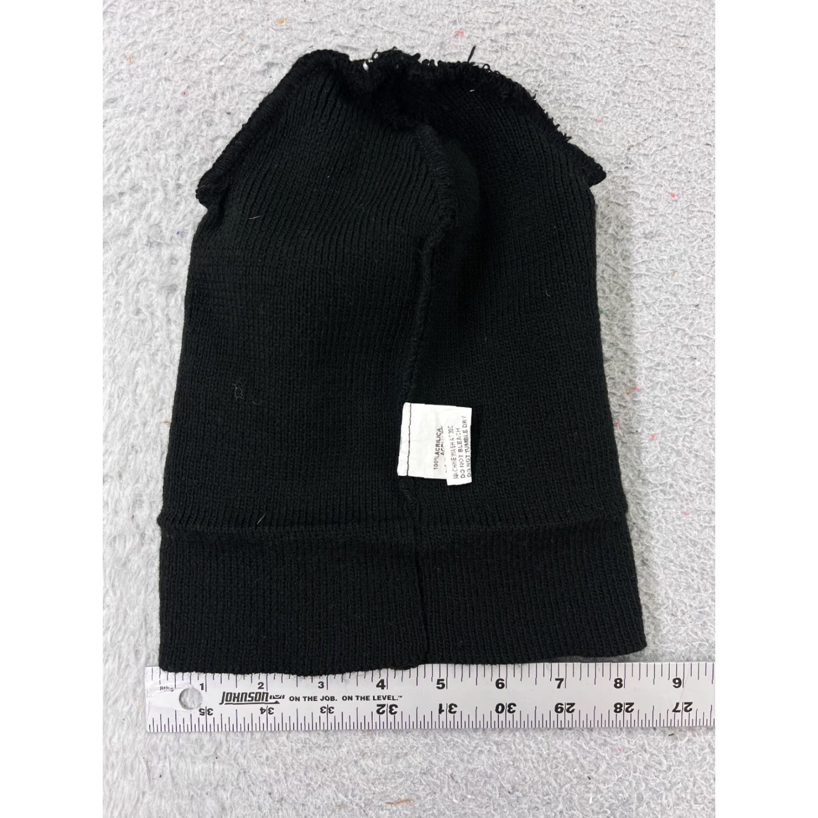 Vintage Pyramid Beanie Toque Adult One Size Black Knit Acrylic Made Italy Size ONE SIZE - 5 Thumbnail