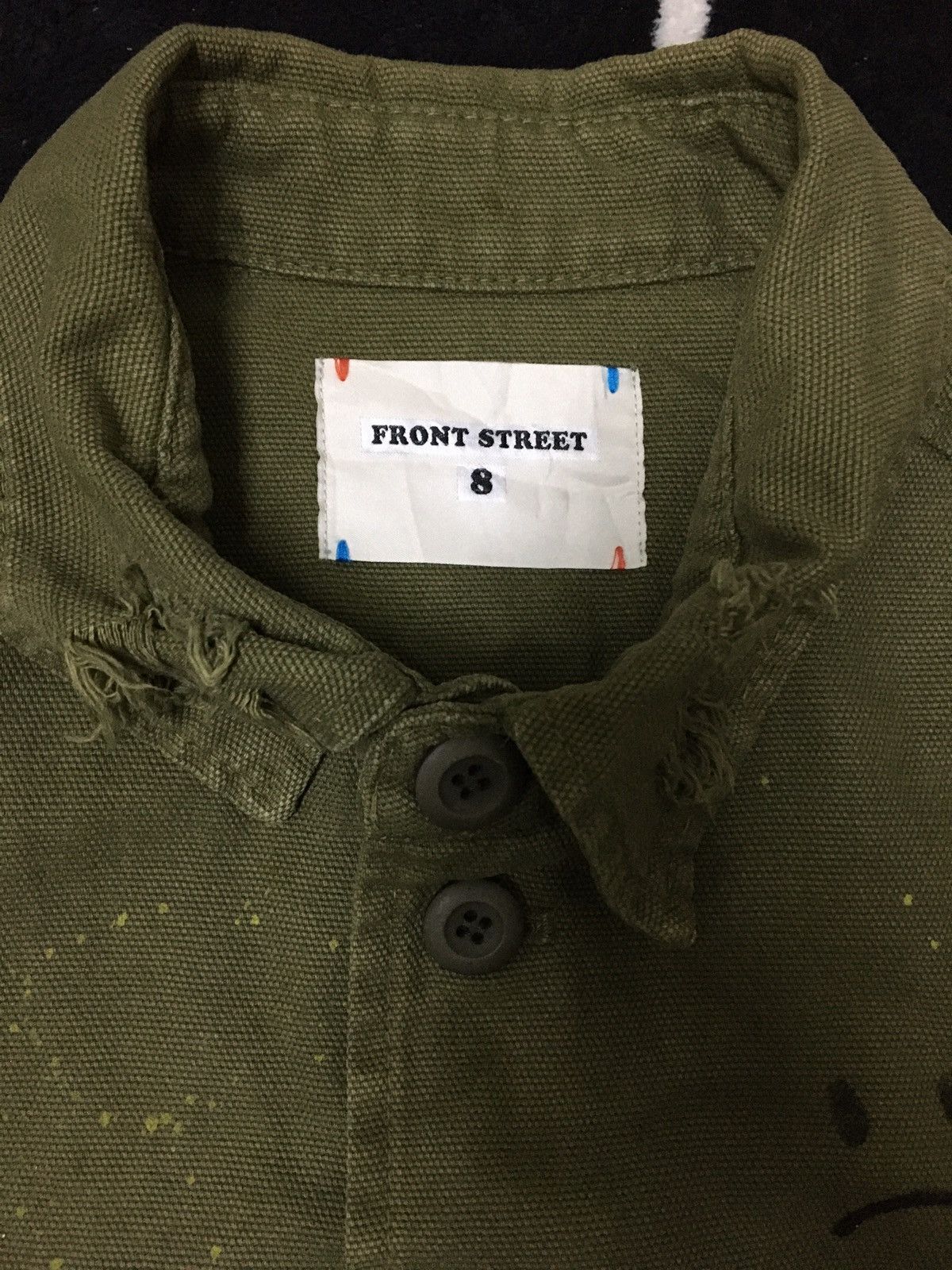 Vintage Army Jacket Front Street 8 Made In Italy Size US L / EU 52-54 / 3 - 7 Thumbnail