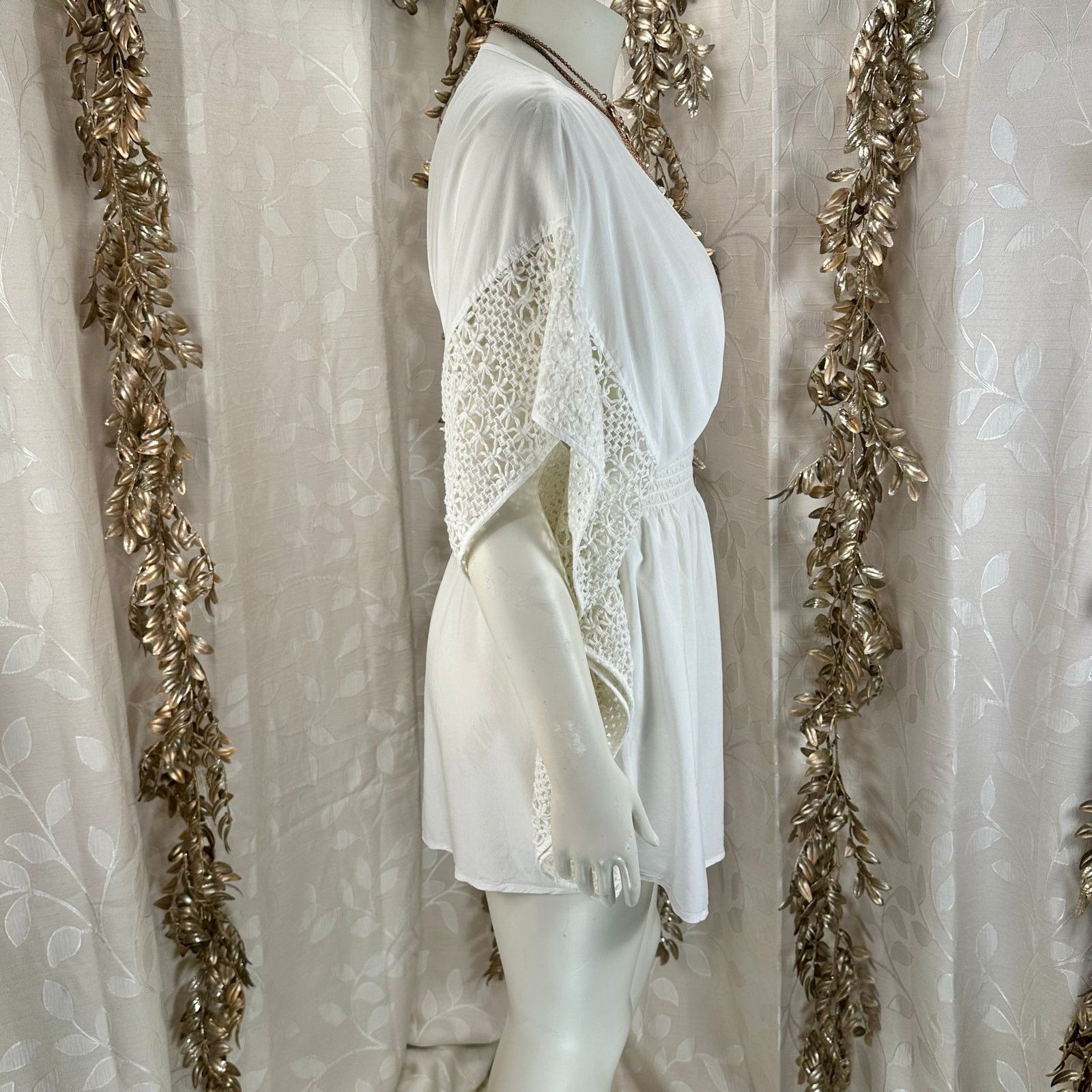 Victoria's Secret Victoria’s Secret White Crochet Swim Cover-Up Dress XL Boho Size XL / US 12-14 / IT 48-50 - 2 Thumbnail