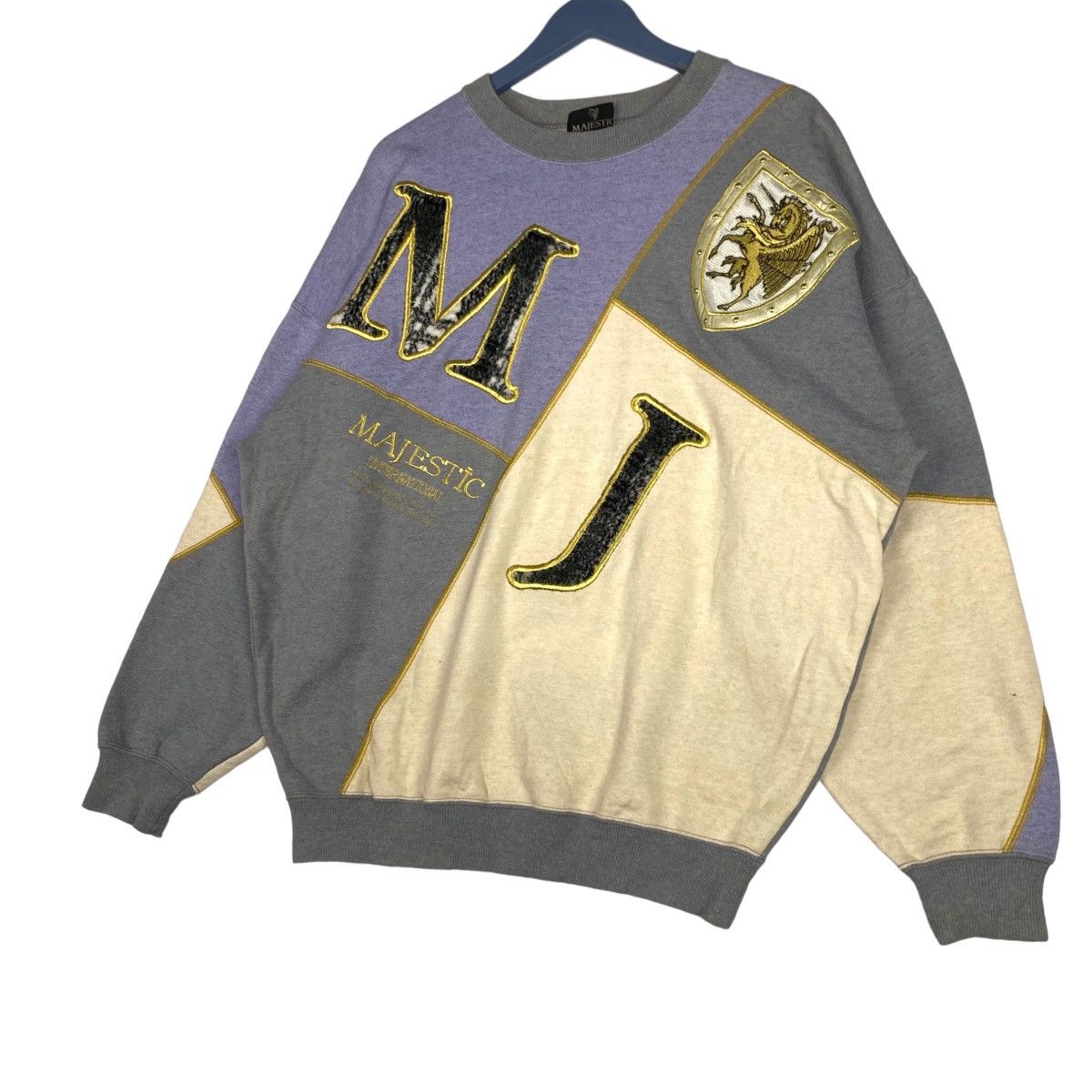 Majestic × Vintage Vintage Majestic Big Logo Crewneck Sweatshirt Size US XL / EU 56 / 4 - 2 Thumbnail