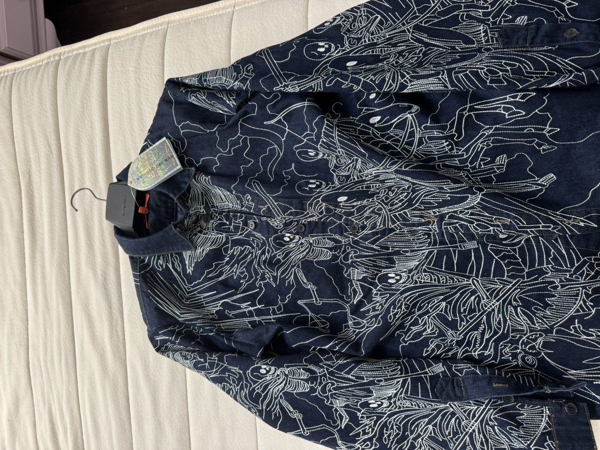 Who Decides War Who Decides War Denim Four Horsemen Trenchcoat - Indigo Size US L / EU 52-54 / 3 - 3 Thumbnail