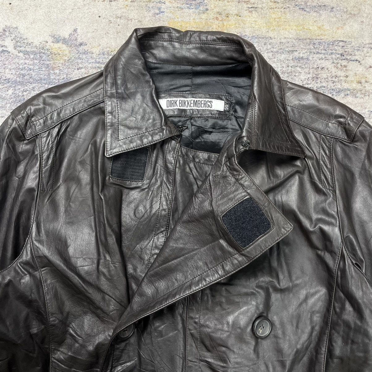 Dirk Bikkembergs Vintage Dirk Bikkembergs leather long coat Size US L / EU 52-54 / 3 - 6 Thumbnail