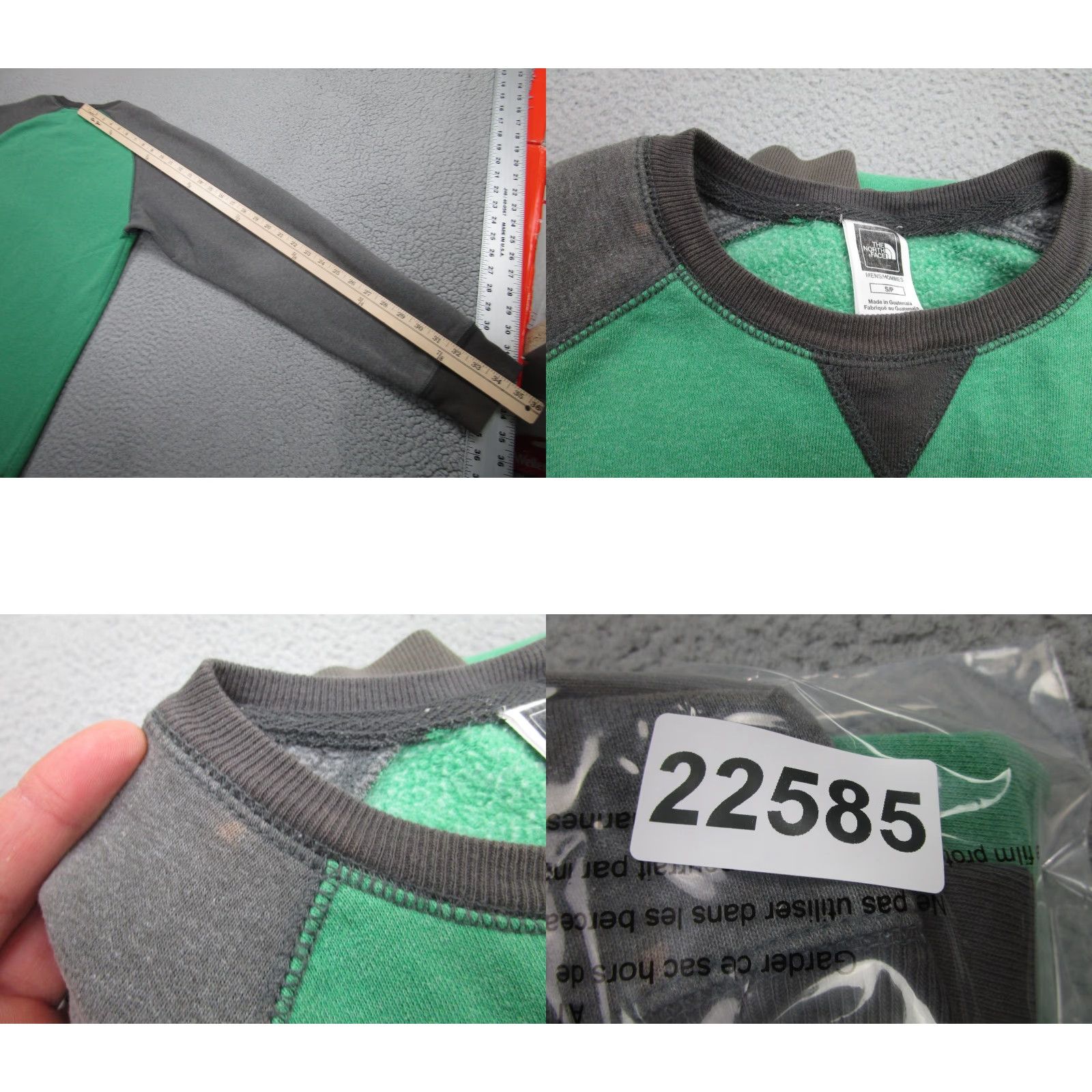 The North Face The North Face Sweatshirt Mens Small Green Gray Crewneck Fleece Pullover Logo Size US S / EU 44-46 / 1 - 9 Thumbnail