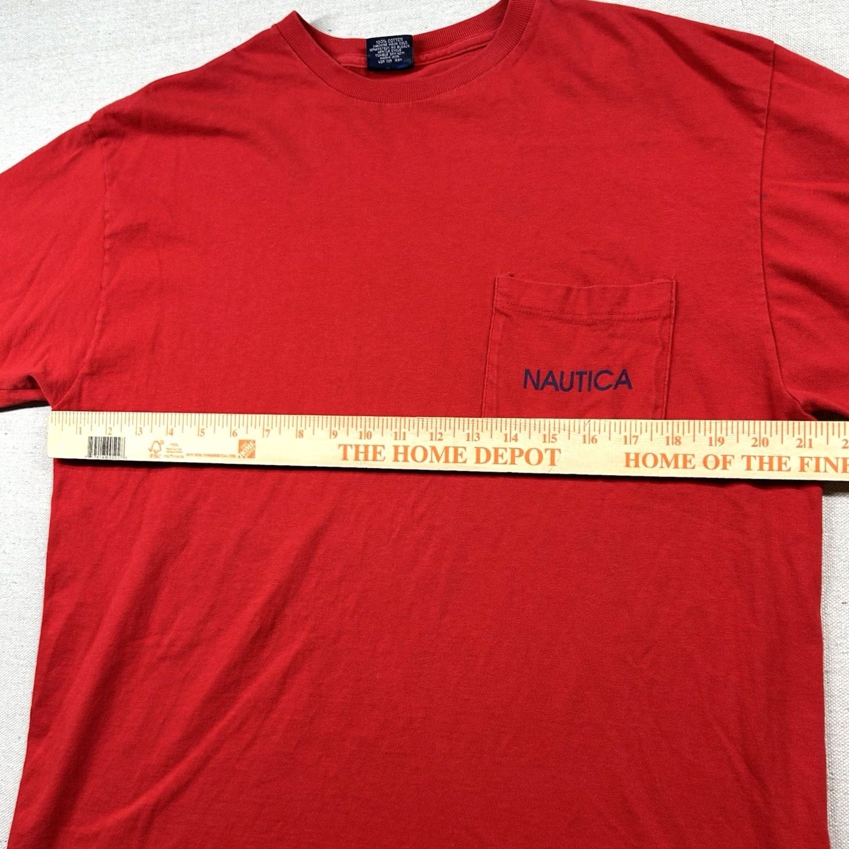 Nautica VINTAGE Nautica Shirt Mens M Pocket Tee Flags 2-Sided Made USA Graphic Red Size US M / EU 48-50 / 2 - 7 Thumbnail