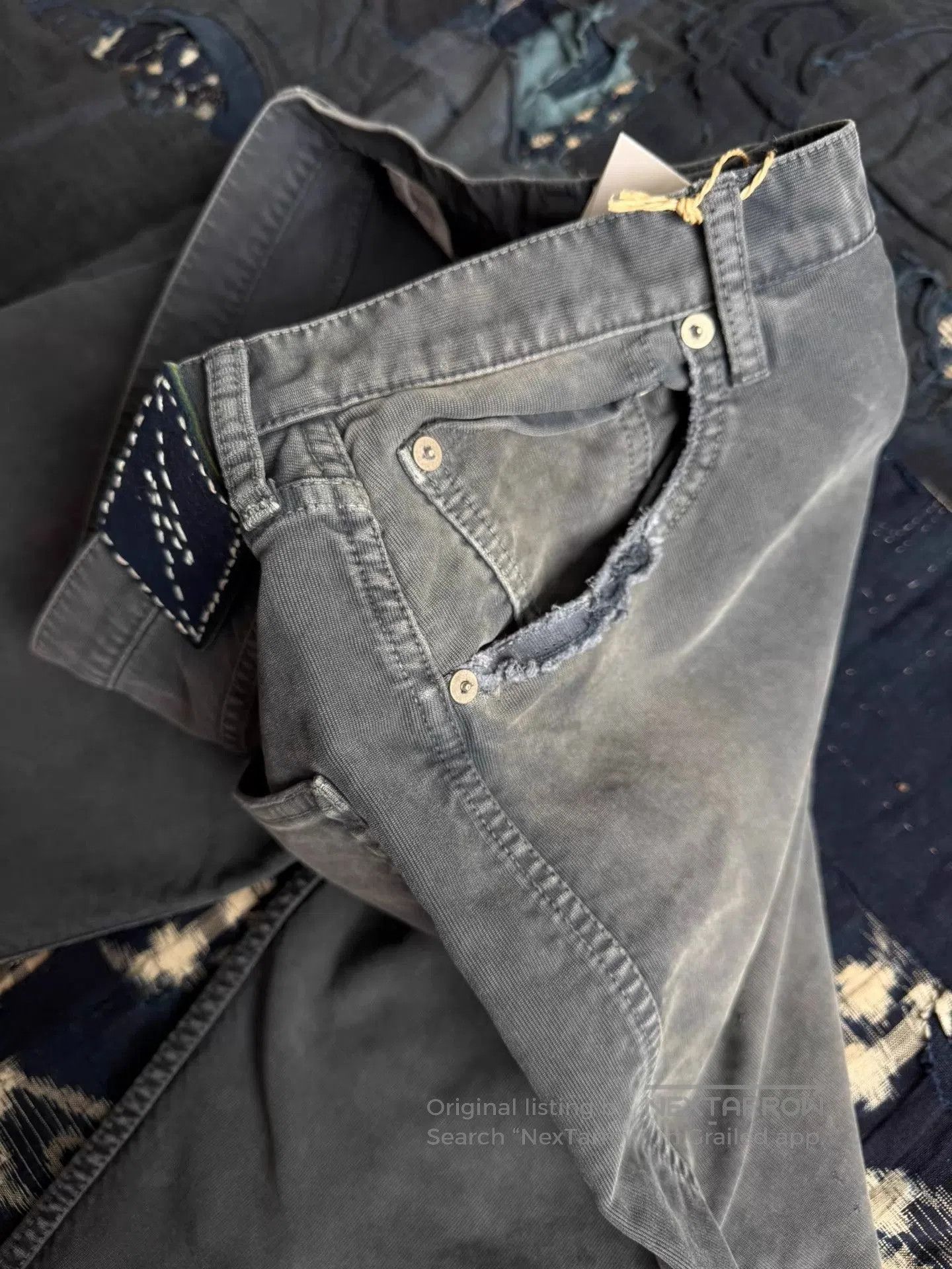 Visvim Blue Denim Pants with Distressed Details. Size US 34 / EU 50 - 7 Thumbnail