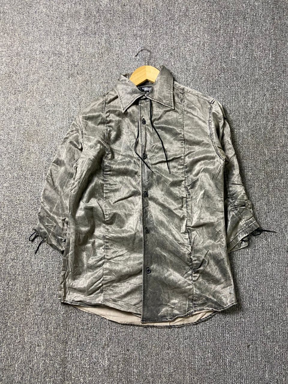 Tornado Mart Tornado Mart Processed 3/4 Sleeve Satin Shirt (191) Size US M / EU 48-50 / 2 - 1 Thumbnail