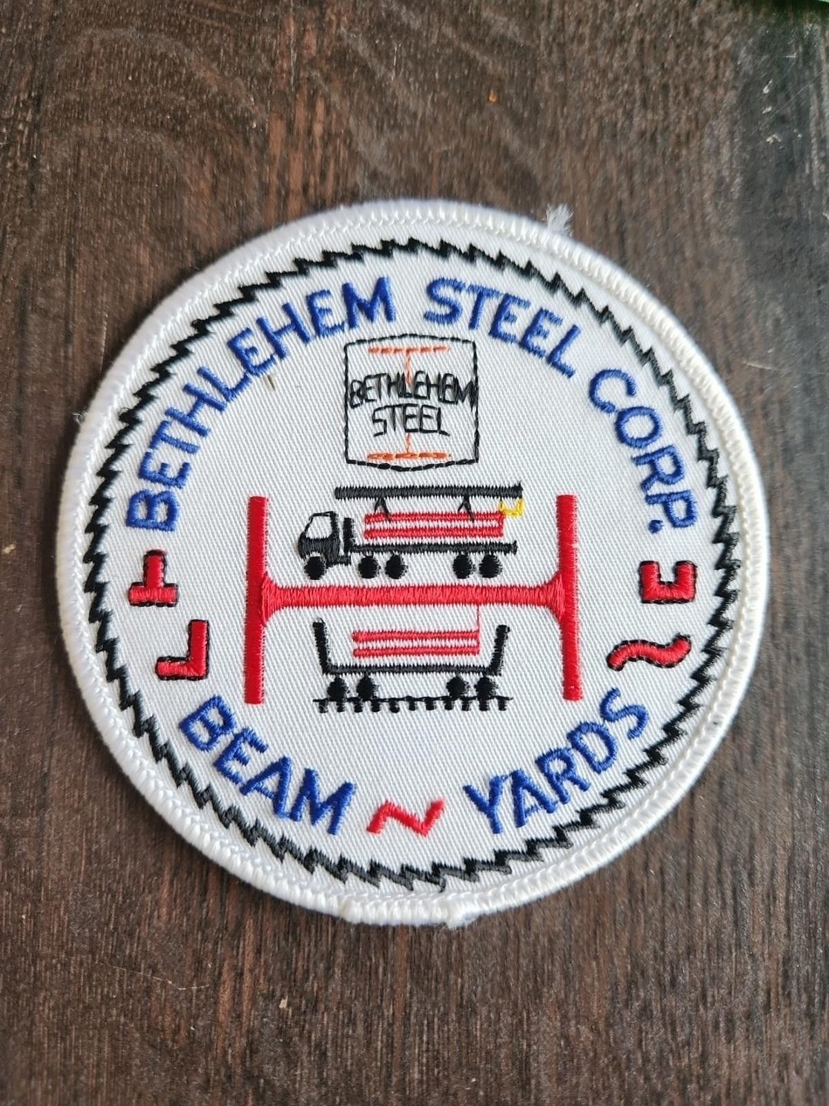 Designer Bethlehem Steel Corp Beam Yards Patch Vintage Rare Unused Size ONE SIZE - 1 Thumbnail