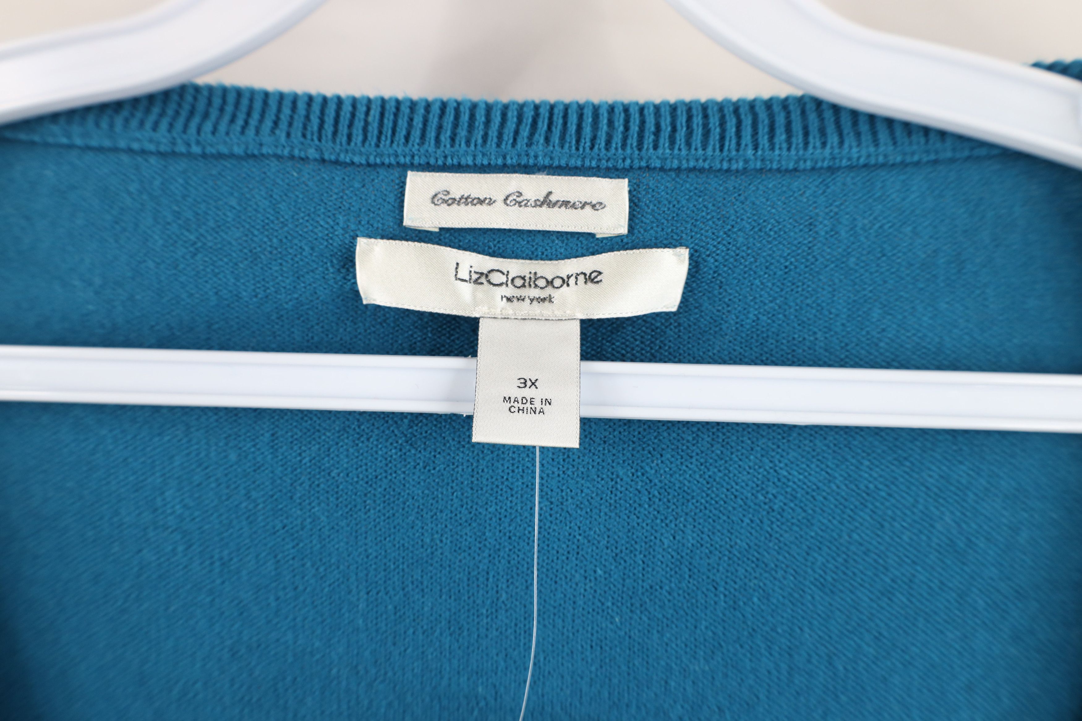 Liz Claiborne × Vintage New Liz Claiborne Cotton Cashmere Knit 3/4 Sleeve Sweater Size 3XL / US 20-22 - 4 Thumbnail