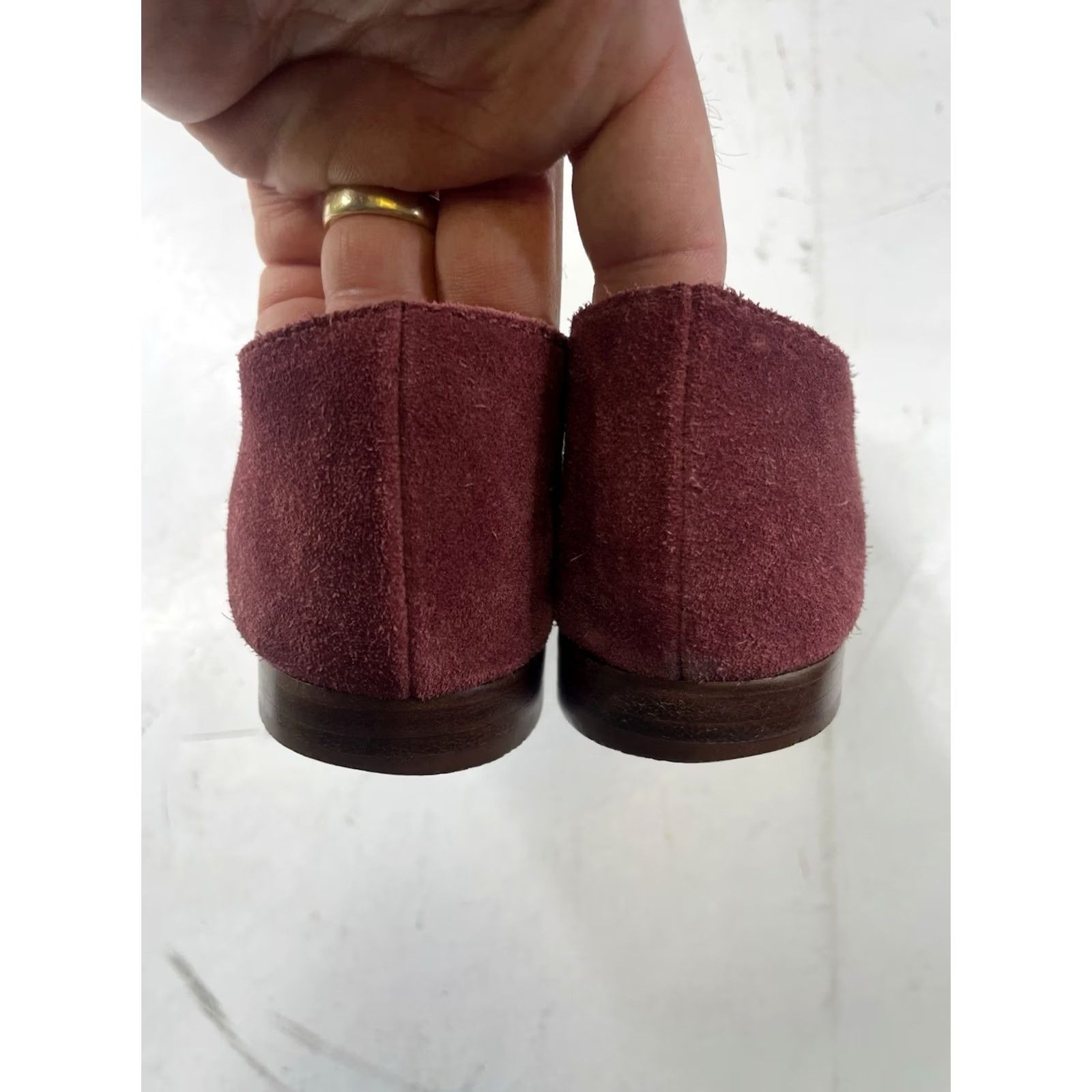 Tory Burch Tory Burch Suede Loafers Burgundy Gold Logo Square Toe Size 8 Womens Size US 8 / IT 38 - 7 Thumbnail