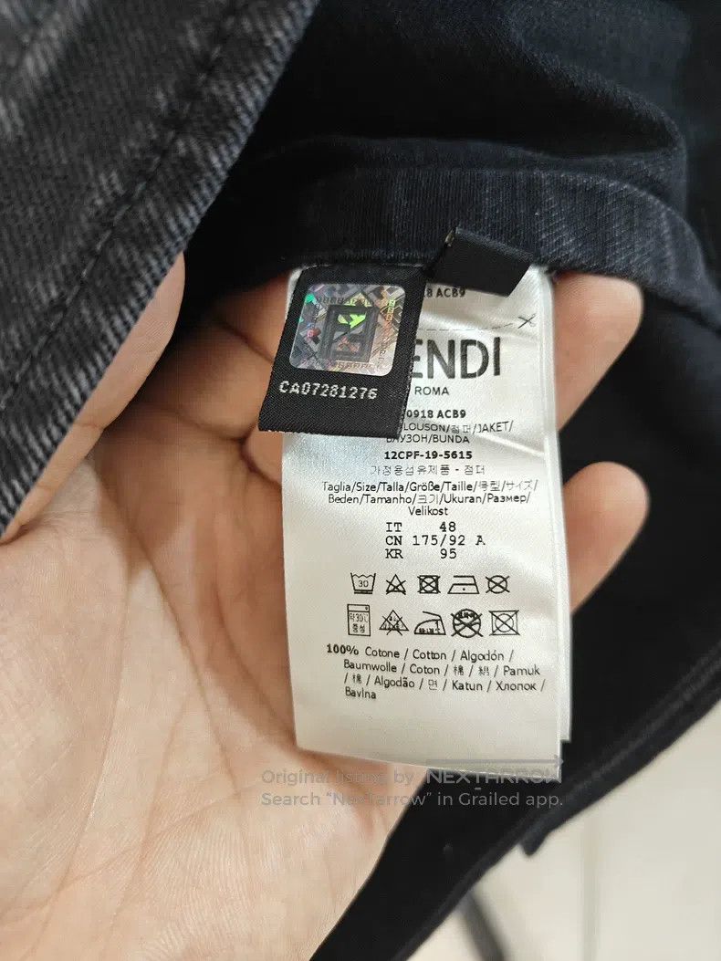 Fendi Fendi Logo Printed Denim Jacket Size US M / EU 48-50 / 2 - 4 Thumbnail