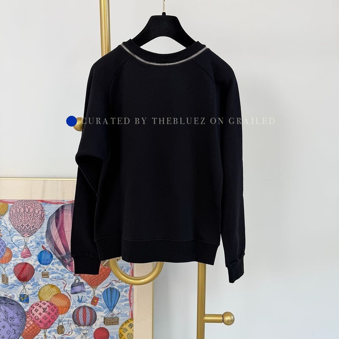 Saint Laurent Paris Black Zip Neck Long Sleeve Sweatshirt Size US S / EU 44-46 / 1 - 1 Thumbnail