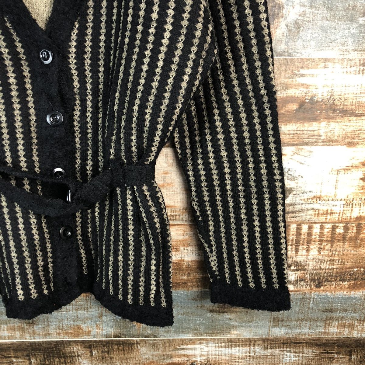 Homespun Knitwear × Japanese Brand La Vies Black Cardigan Knitwear #A1701 Size M / US 6-8 / IT 42-44 - 8 Thumbnail