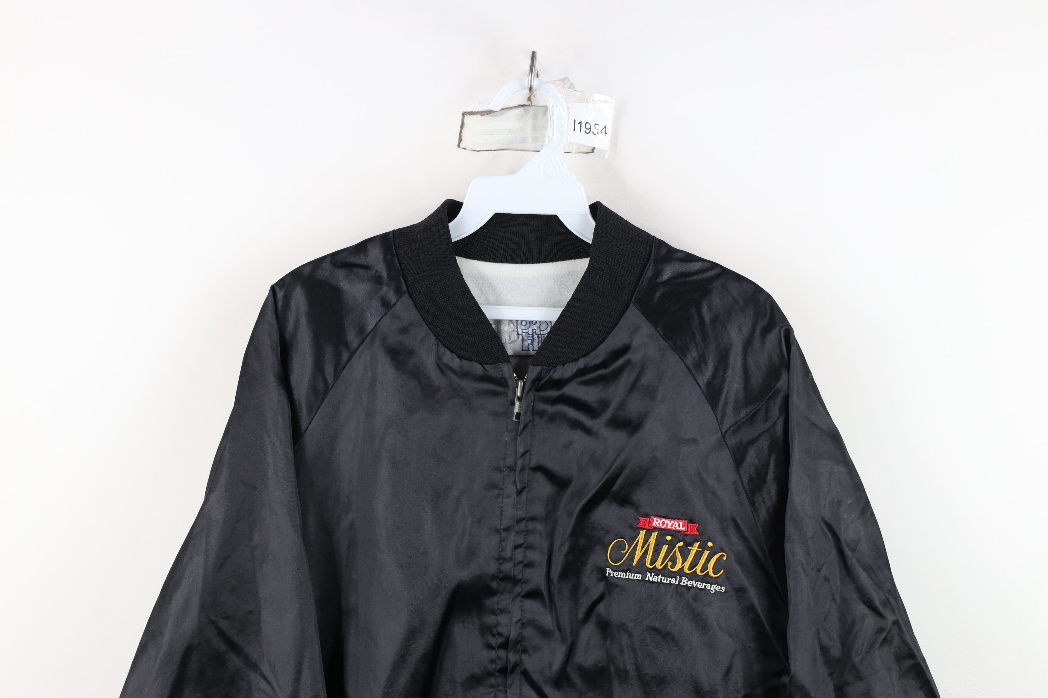 Vintage Vintage 80s Streetwear Lined Satin Bomber Jacket Black USA Size US XL / EU 56 / 4 - 2 Thumbnail