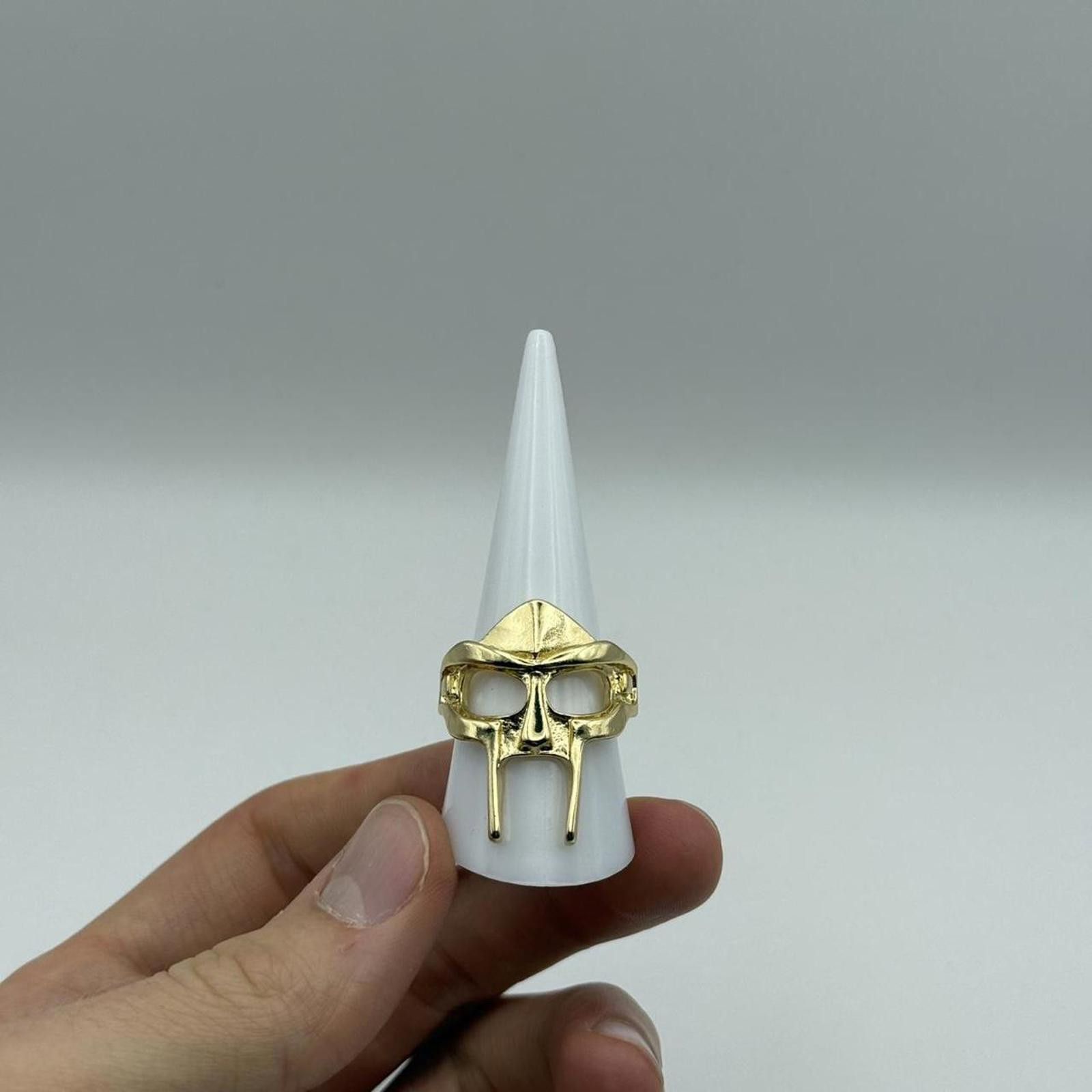 Other y2k 2000s style mf doom gold ring Size ONE SIZE - 8 Thumbnail