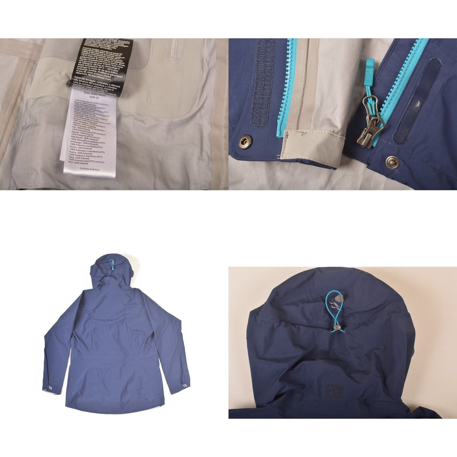 Rab Rab Vidda Jacket Wmns QWA-50 Membrane Outdoor Hiking Jkt US L Blue Windbreaker Women Jacket Size L / US 10 / IT 46 - 8 Thumbnail