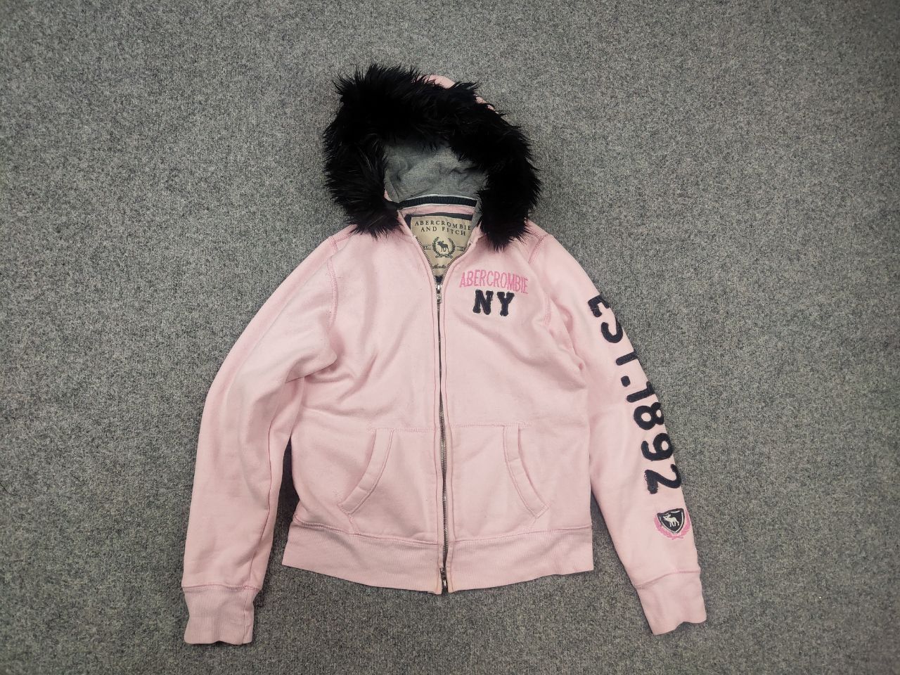 Abercrombie & Fitch Rare Vintage Abercrombie Fur Zip Hoodie if six was nine Y2K Size M / US 6-8 / IT 42-44 - 9 Thumbnail