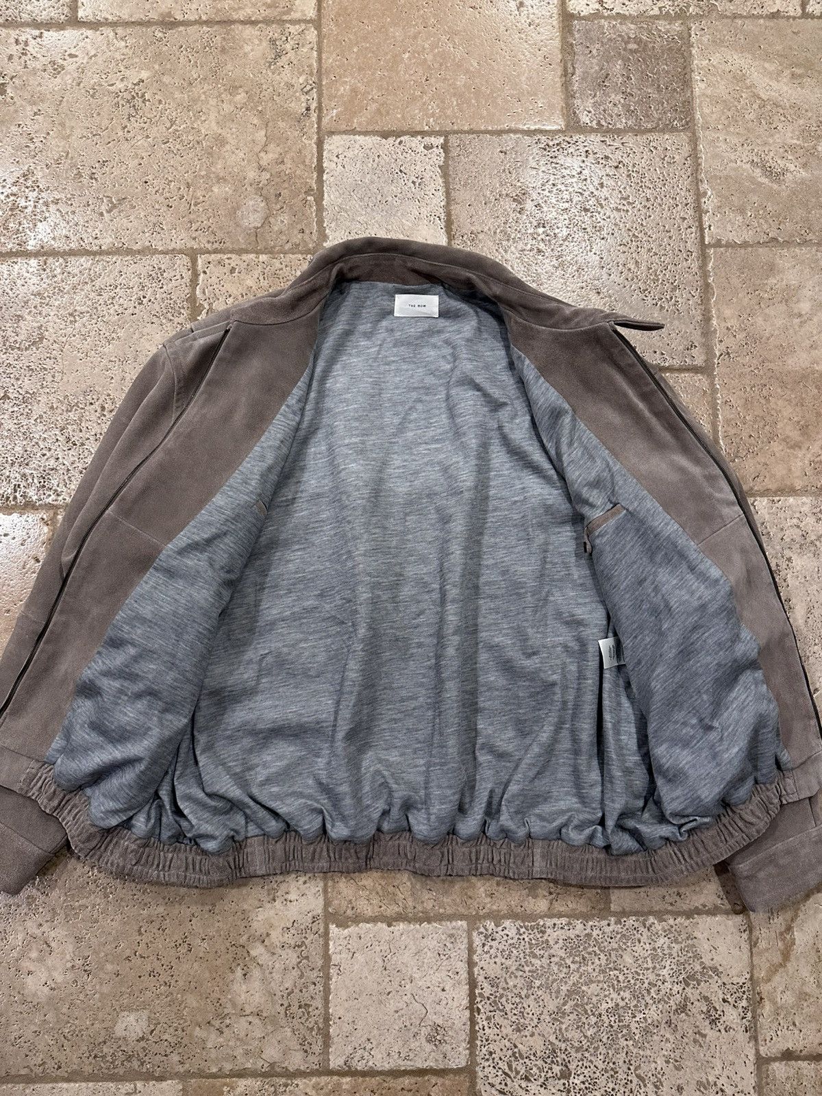 The Row The Row Ronan Suede Calfskin Leather Biege Bomber Jacket Size US M / EU 48-50 / 2 - 21 Thumbnail
