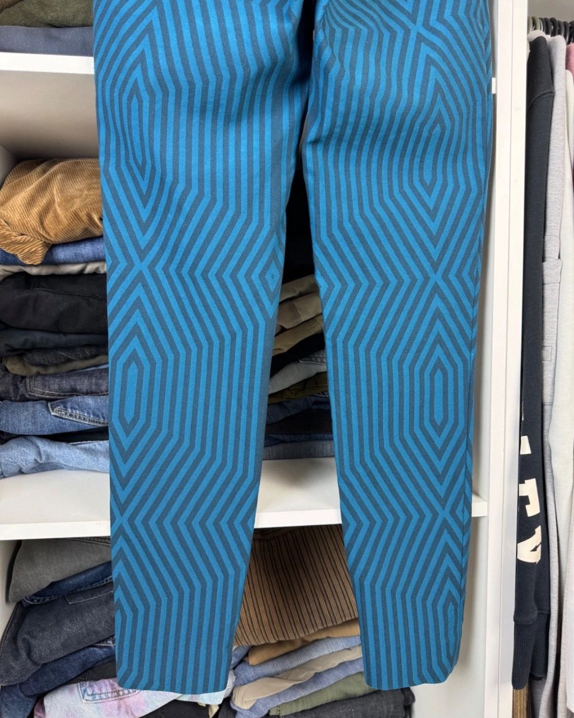 Issey Miyake Issey Miyake Women's Geometric Print Pants Trousers Size 3 Size 27" / US 4 / IT 40 - 20 Thumbnail