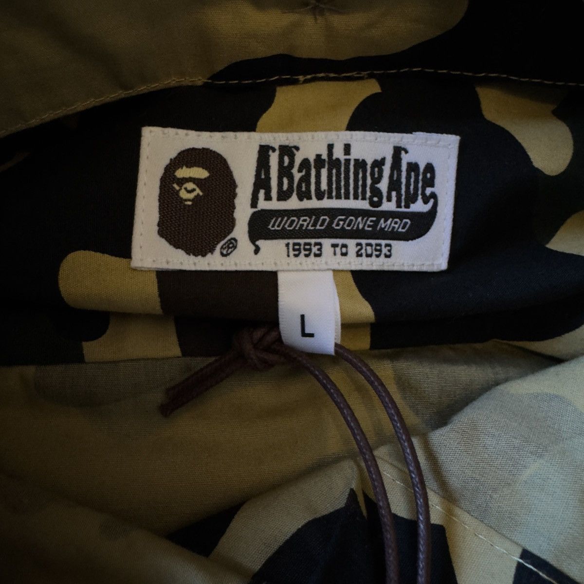 Bape BAPE yellow abc camo shirt windbreaker Size US L / EU 52-54 / 3 - 6 Thumbnail