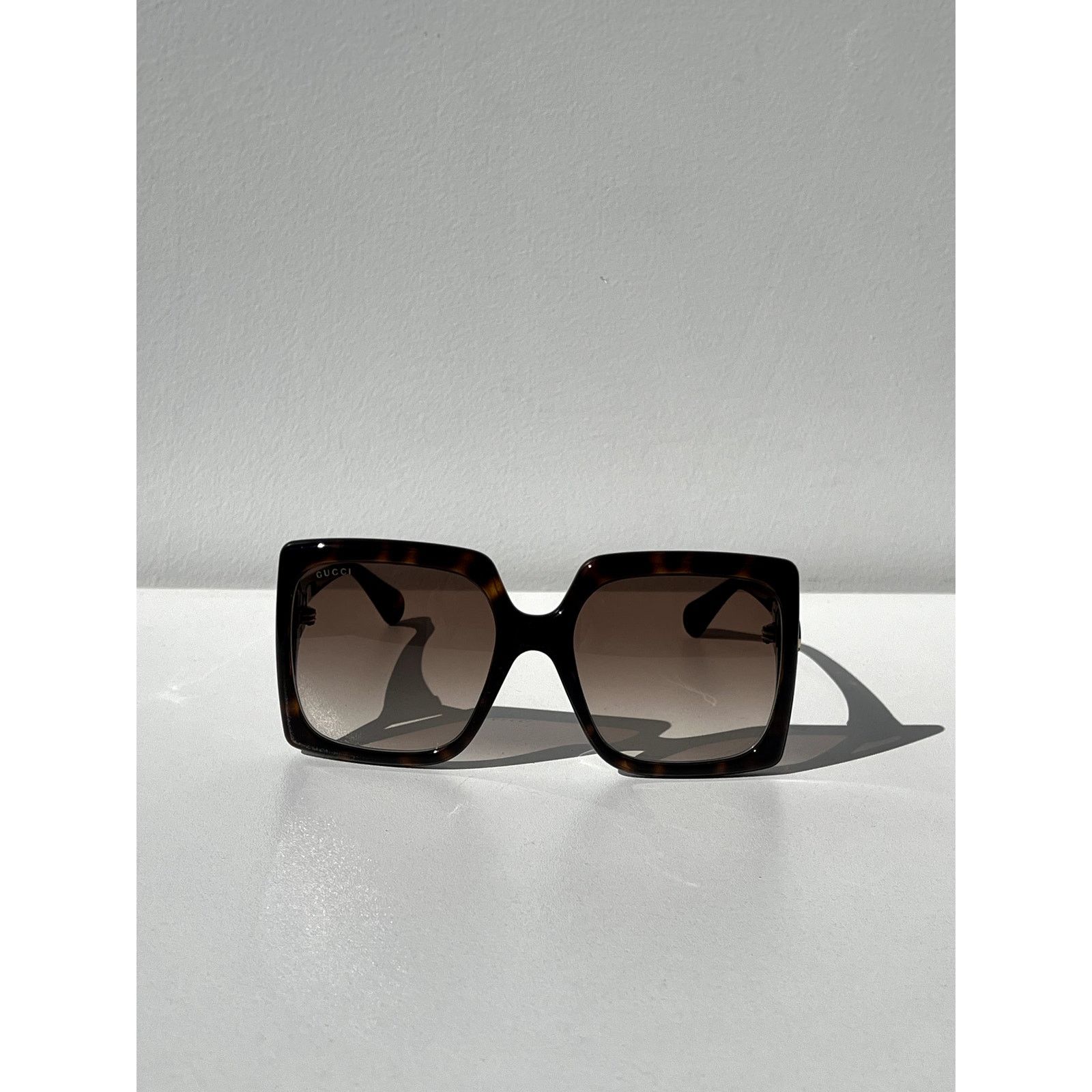 Gucci NEW Gucci GG0876S Havana Brown Square Oversized Sunglasses Size ONE SIZE - 6 Thumbnail