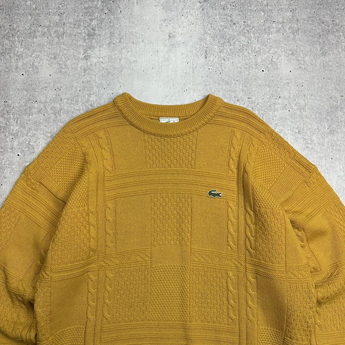 Lacoste × Vintage Vintage Lacoste Sweater Yellow Knitted Logo Size XL Size US XL / EU 56 / 4 - 2 Thumbnail