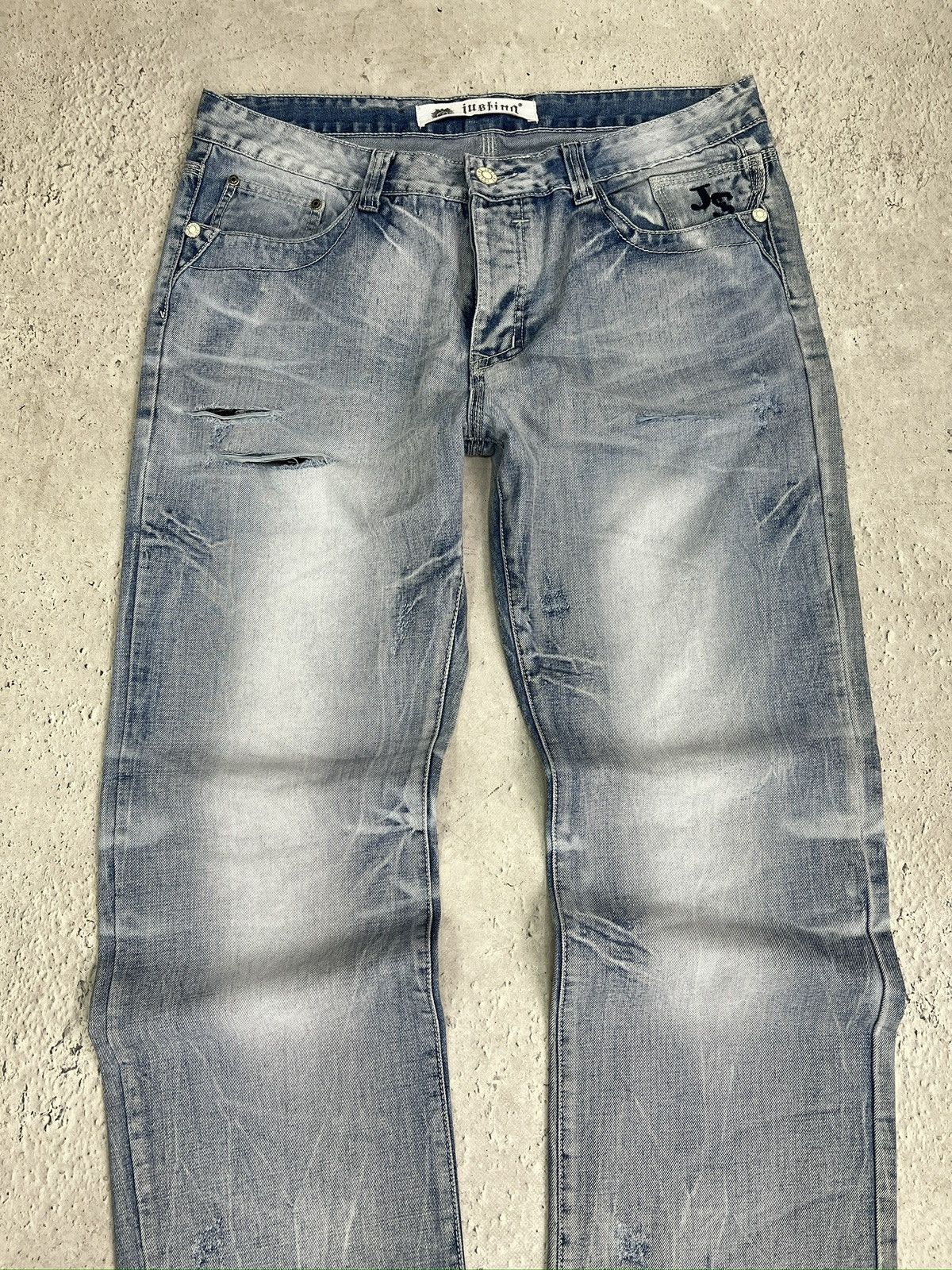 Japanese Brand Vintage japanese y2k junya watanbe style washed jeans y2k Size US 36 / EU 52 - 2 Thumbnail