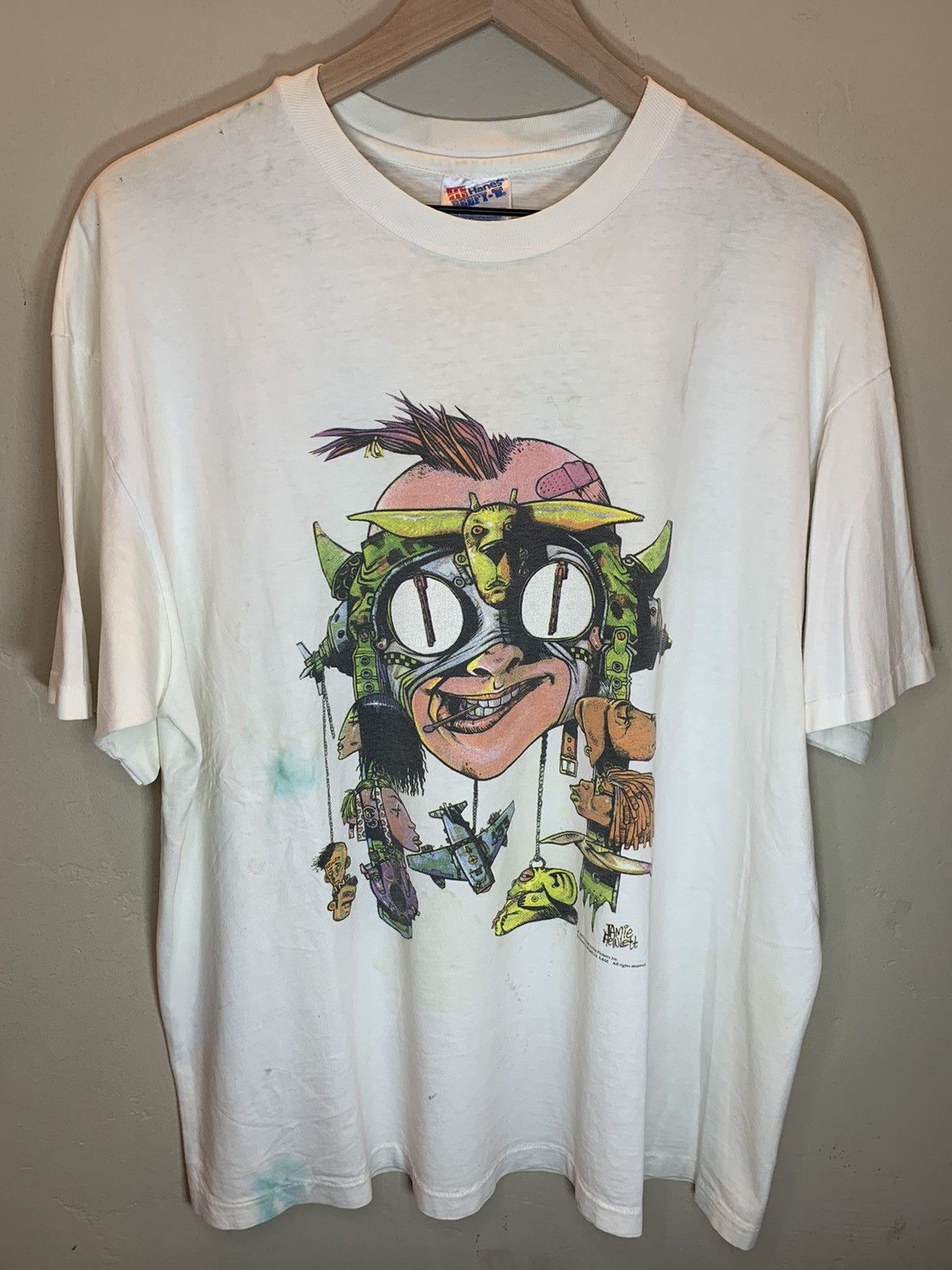 Vintage RARE Vintage 90’s Tank Girl Bollocks To This Comic Art Shirt Size US XL / EU 56 / 4 - 1 Thumbnail