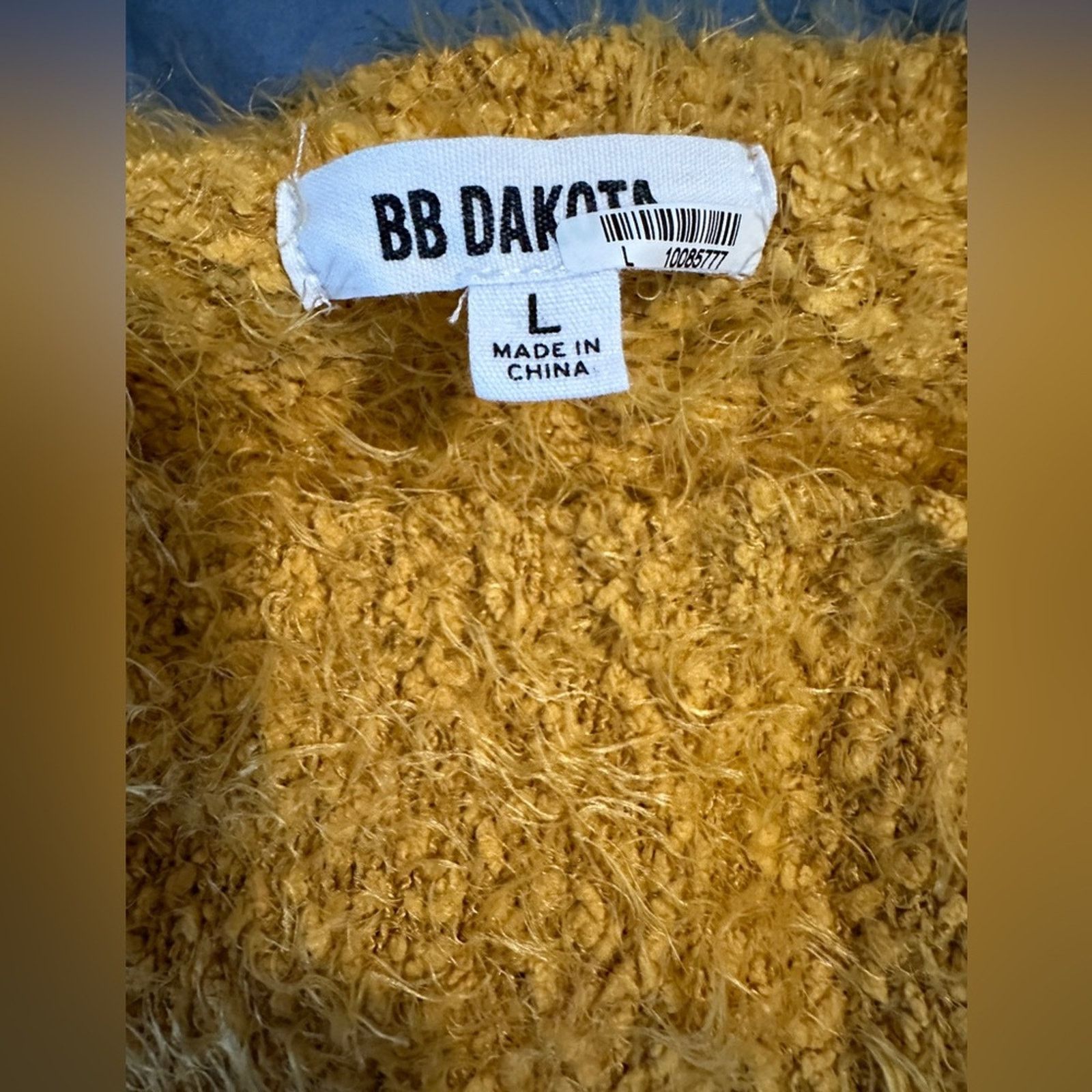 BB Dakota BB Dakota Debra Fuzzy Yellow Pullover Sweater Size Large Size L / US 10 / IT 46 - 5 Thumbnail