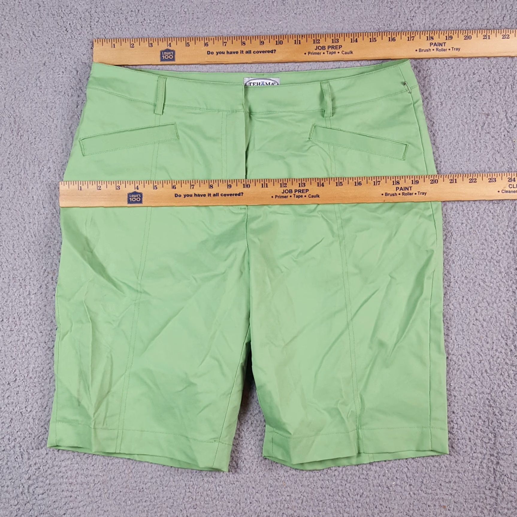 Vintage VINTAGE Teháma Bermuda Shorts Women 00s 90s Y2K Preppy Green Breathable Relaxed Size 12 Asian? Size 30" / US 8 / IT 44 - 7 Thumbnail
